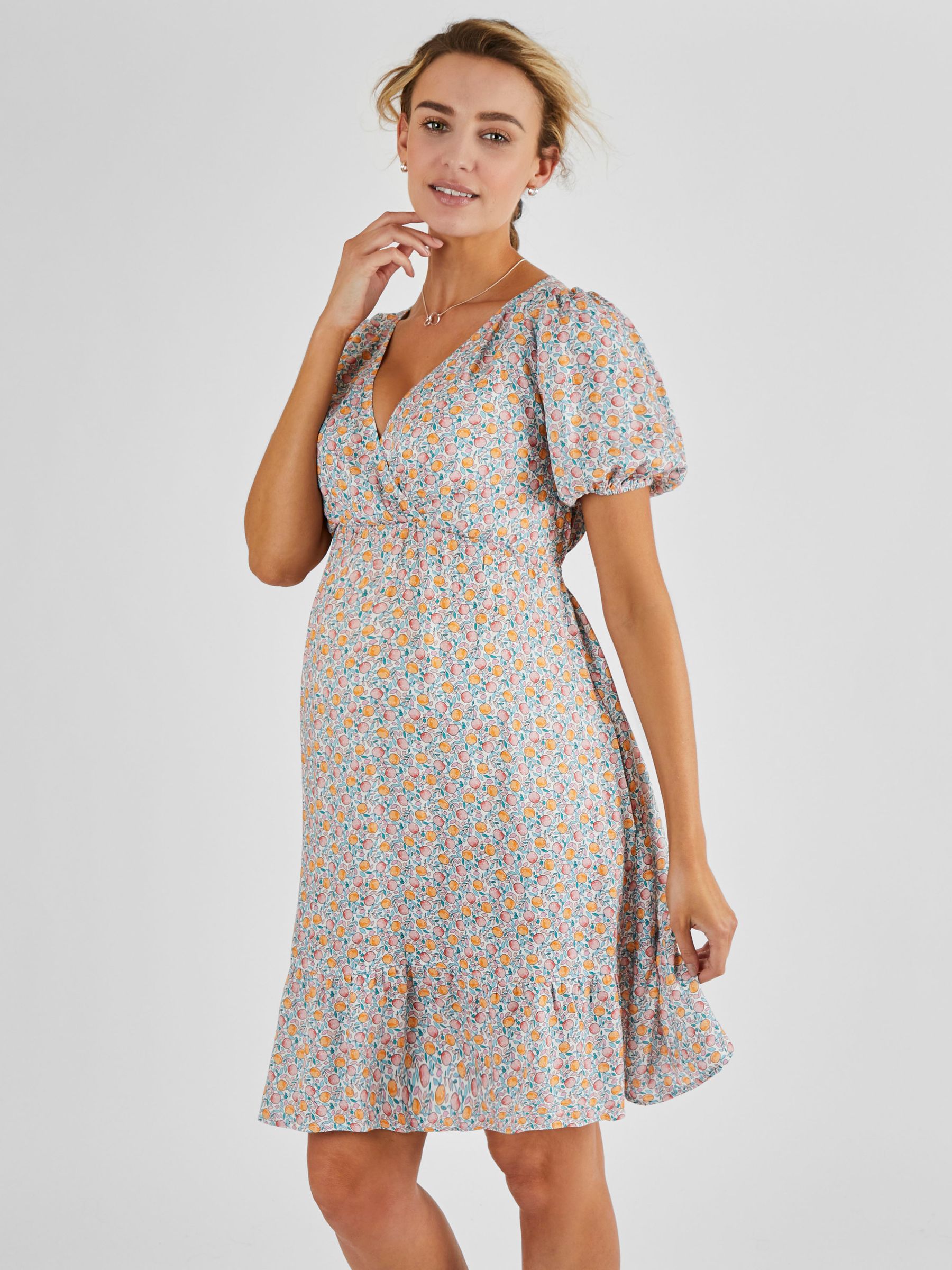 Cream Fruit Print Maternity Smock Dress - Image 2 of 5