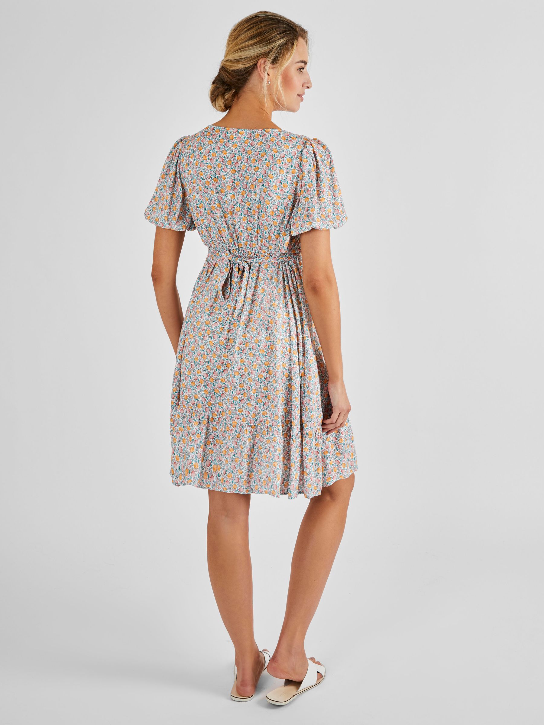 Cream Fruit Print Maternity Smock Dress - Image 3 of 5