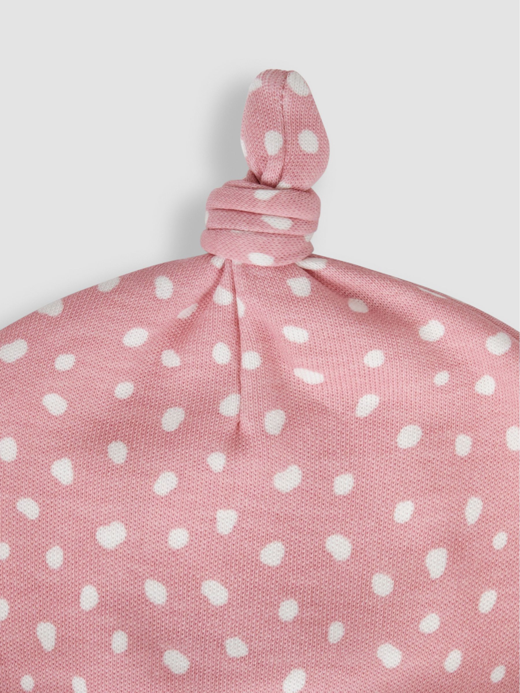 Pink Spot Print Cotton Baby Hat - Image 3 of 3