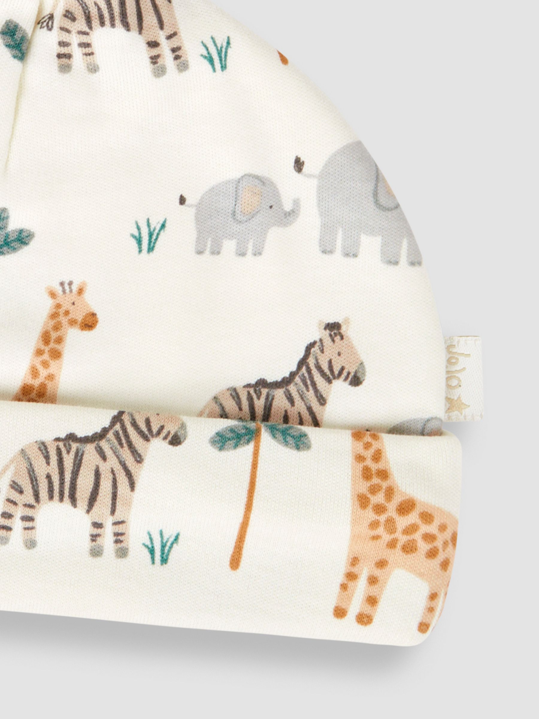 Cream Safari Print Baby Hat - Image 3 of 3