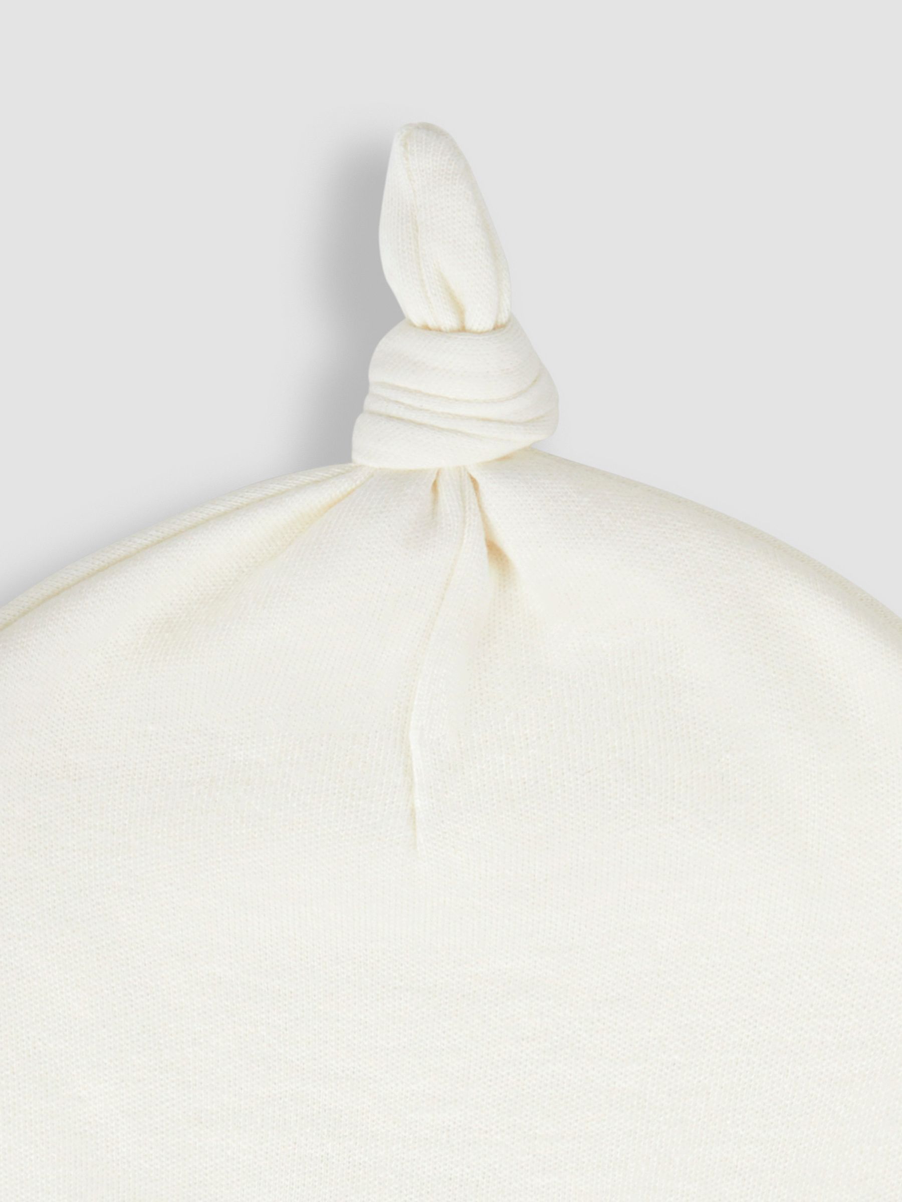 Cream Lion Embroidered Cotton Baby Hat - Image 3 of 4