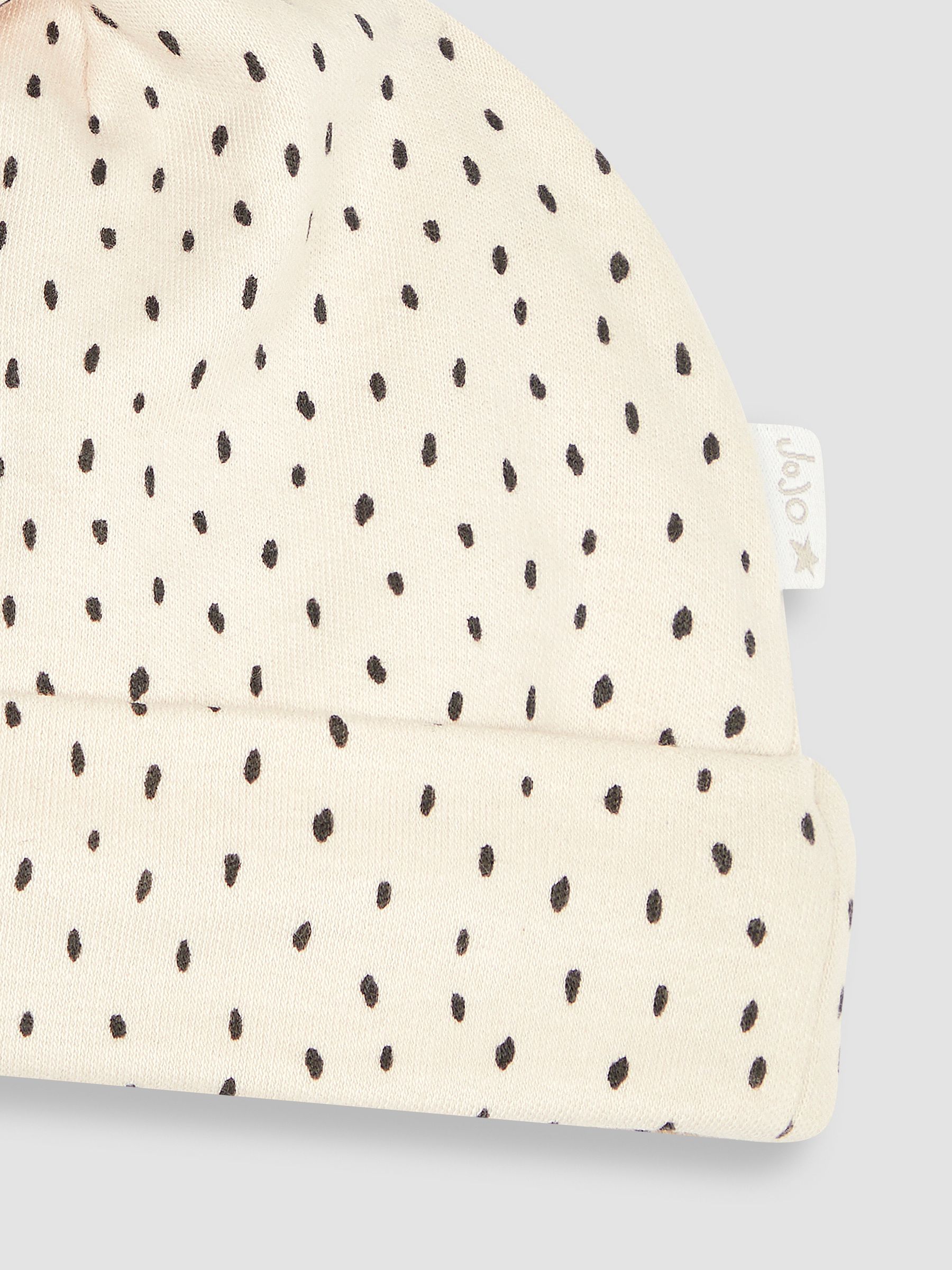 Stone Spot Print Cotton Baby Hat - Image 3 of 3