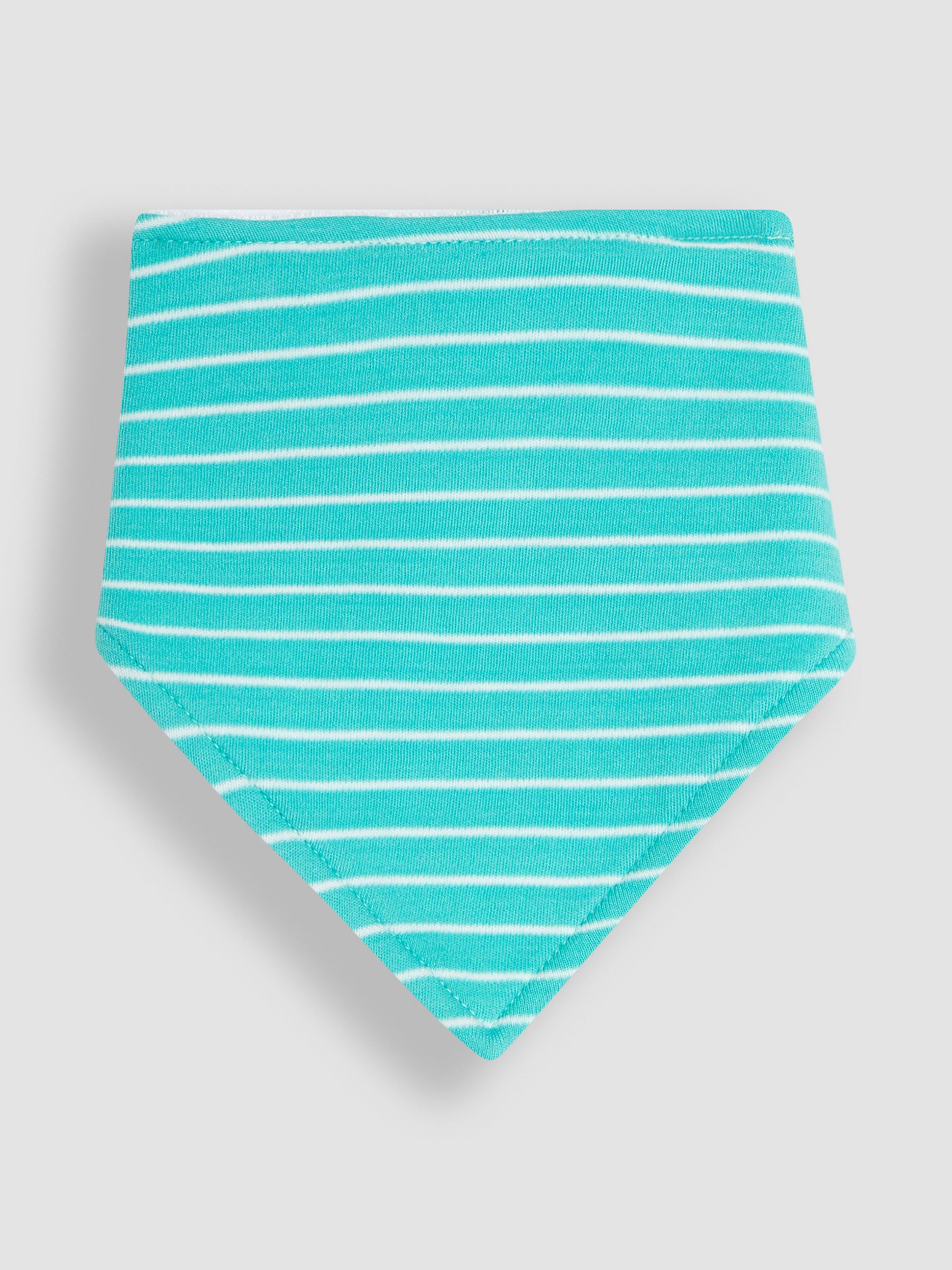 White/Blue Lemon 3-Pack Cotton Baby Dribble Bibs - Image 2 of 4