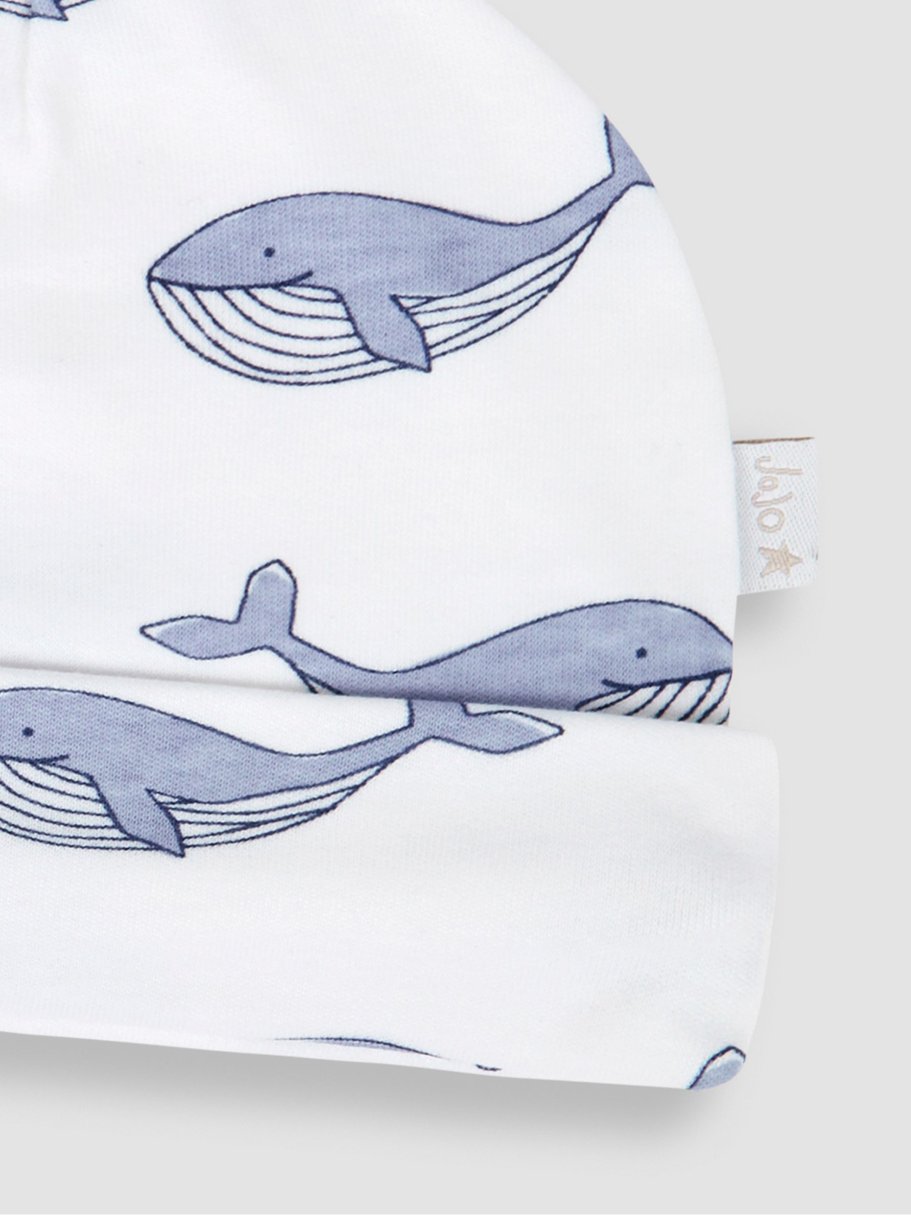 Blue Whale Print Cotton Baby Hat - Image 2 of 3