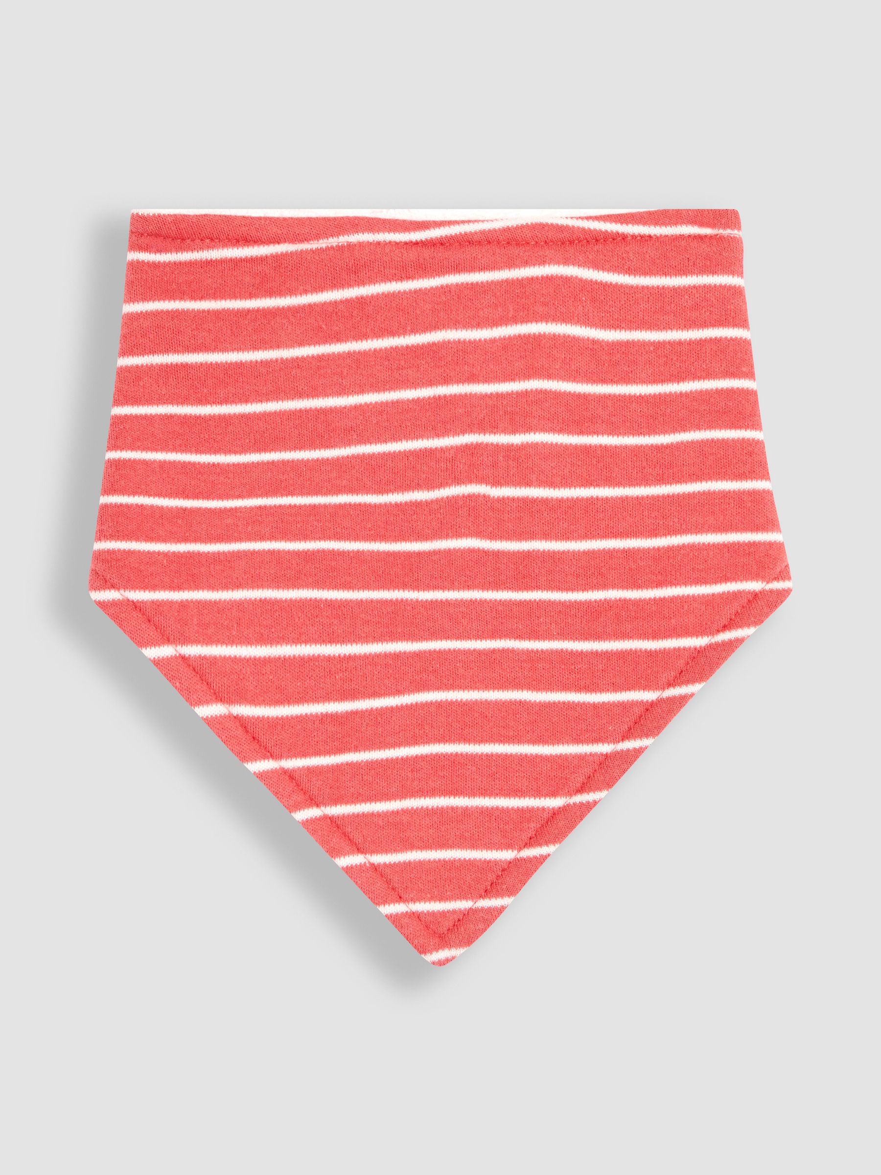 White/Red Cherry 3-Pack Cotton Baby Dribble Bibs - Image 4 of 4