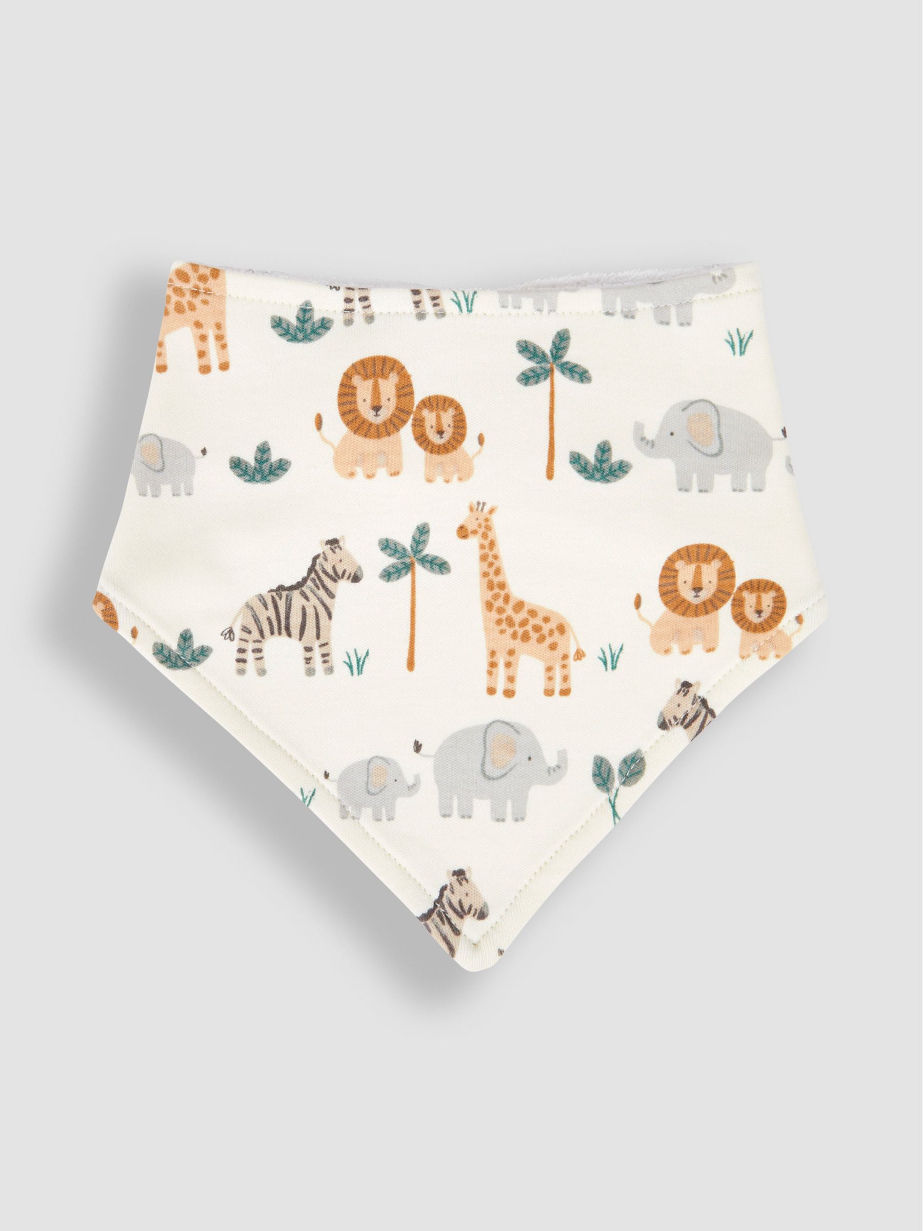 Cream Lion 3-Pack Cotton Baby Dribble Bibs - Image 3 of 4