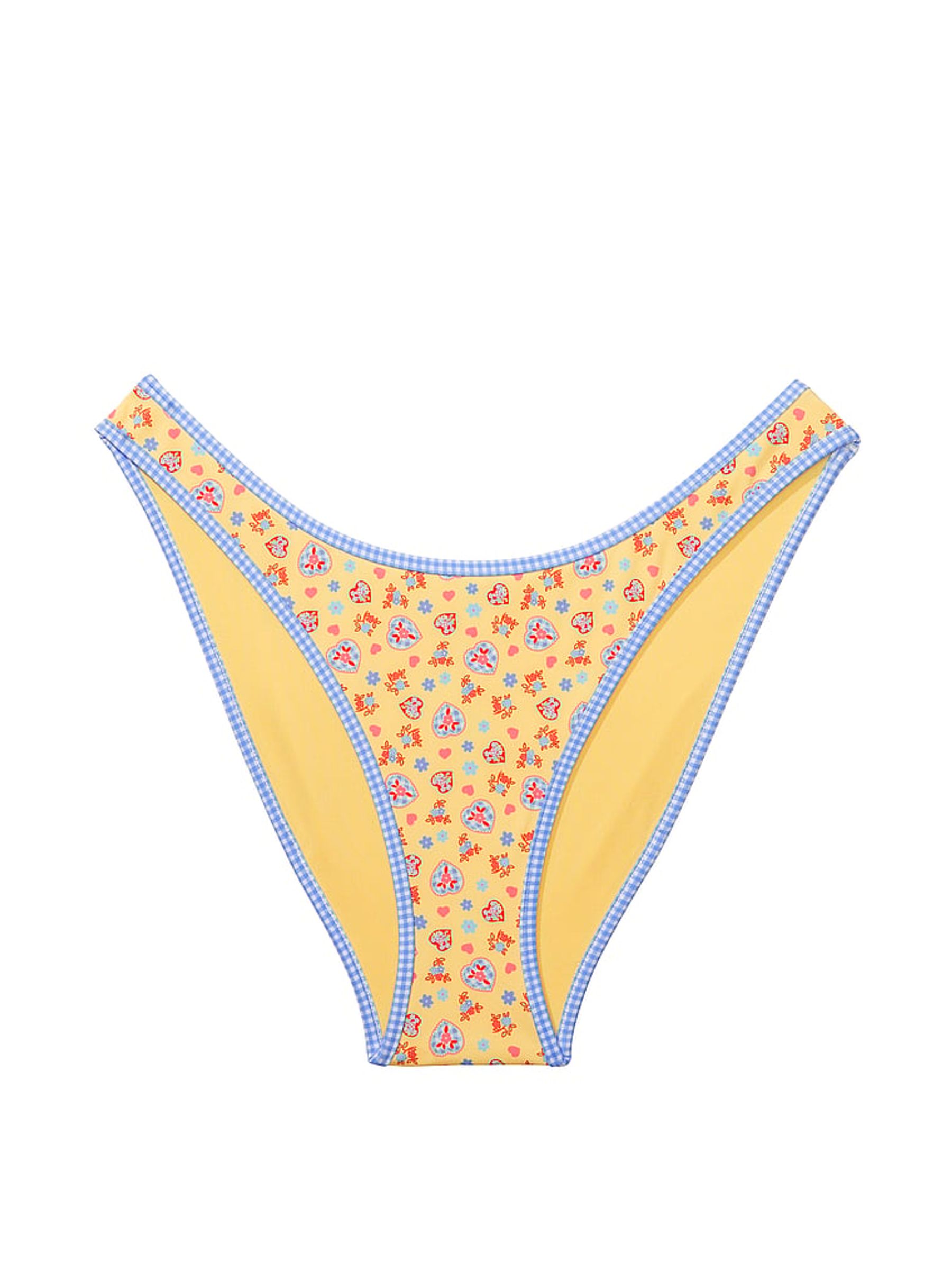 Heart Charm Yellow Brazilian Frankies Bikinis Golden Hour Bikini Bottom - Image 3 of 4