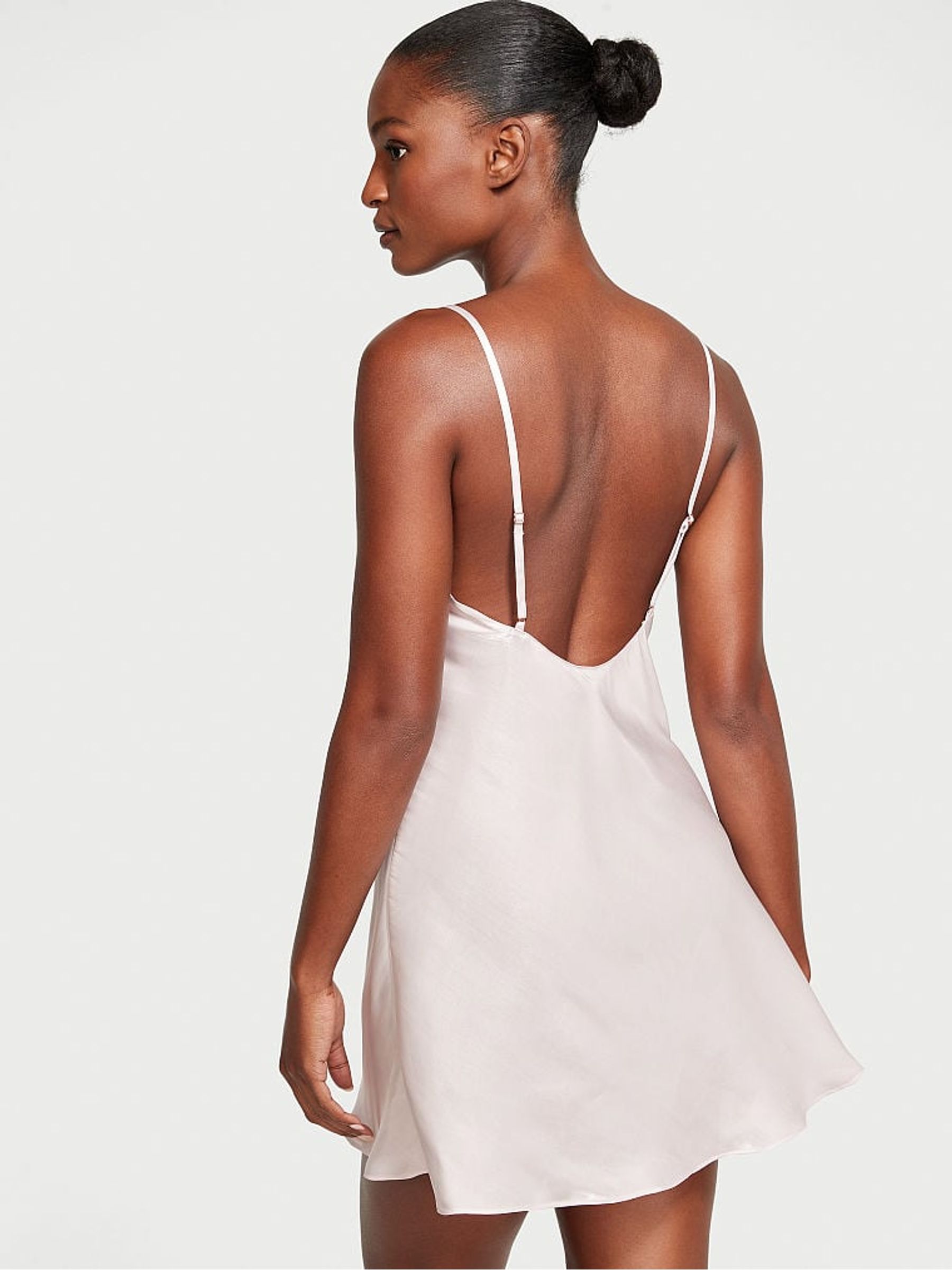 Grey Lilac Purple Organza Mini Slip Dress - Image 2 of 3