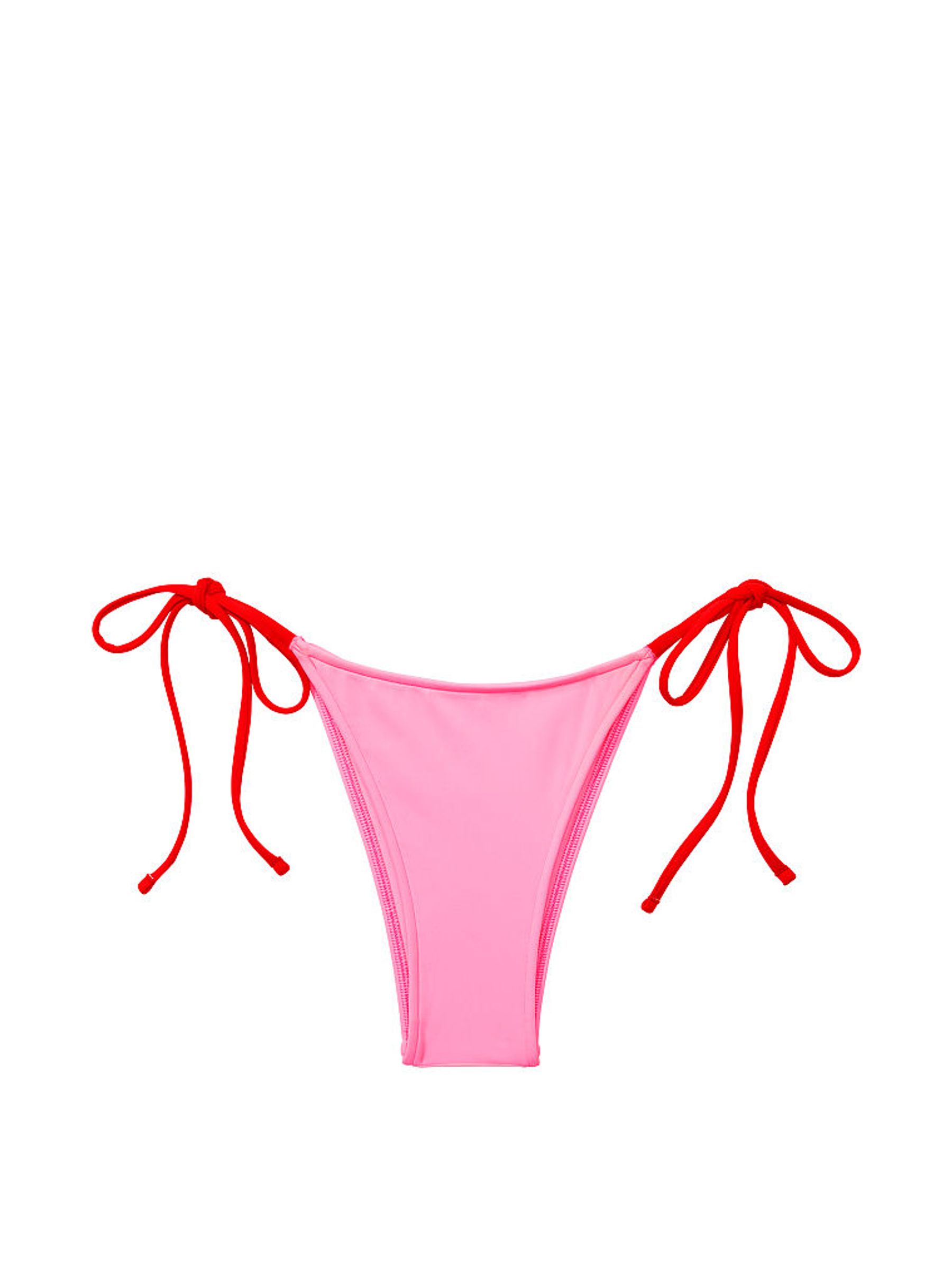 Pink Love Tie Side Frankies Bikinis Rosemary Bikini Bottom - Image 3 of 3