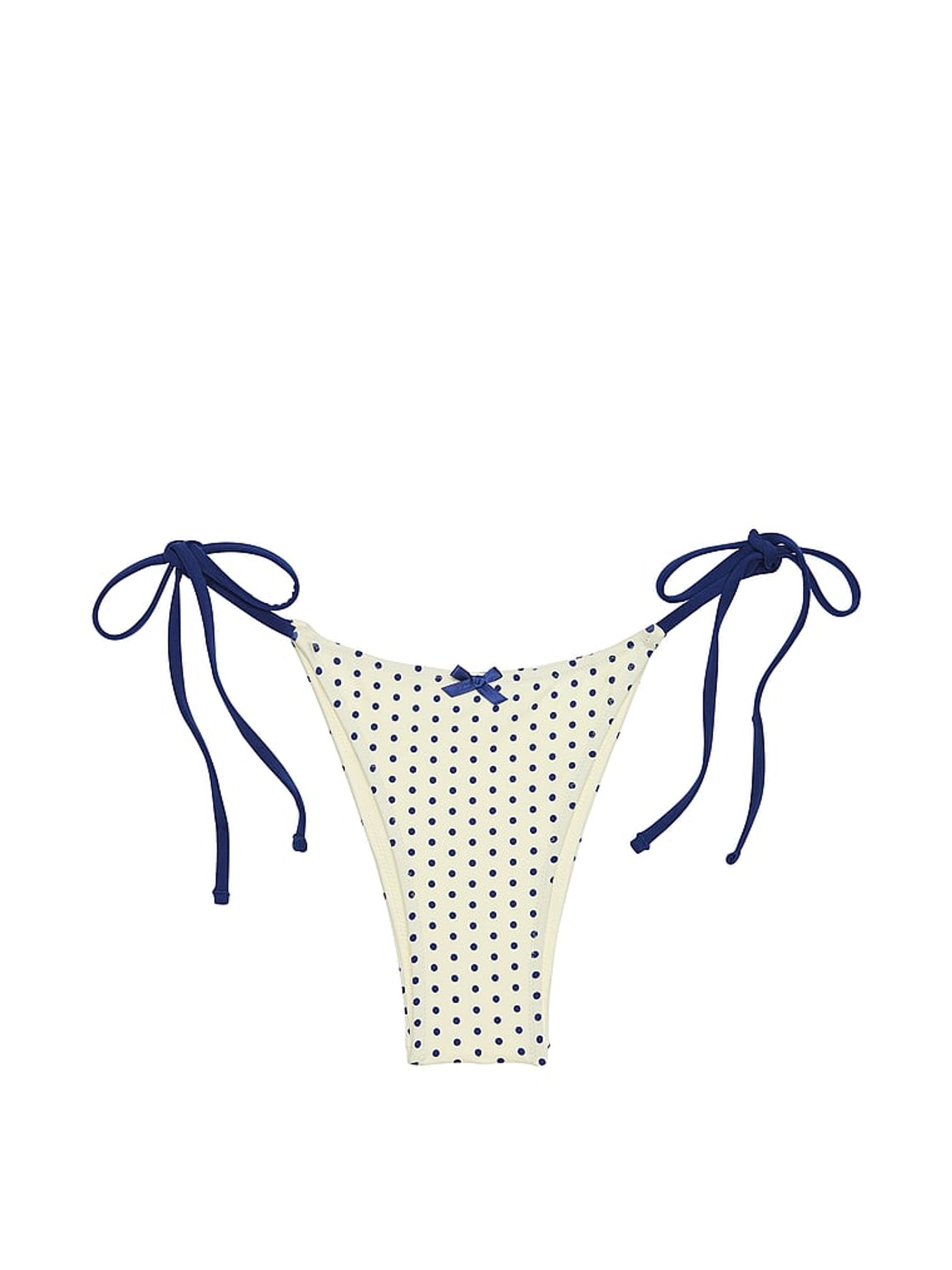 Sleepy Dot White Tie Side Frankies Bikinis Rosemary Bikini Bottom - Image 3 of 3