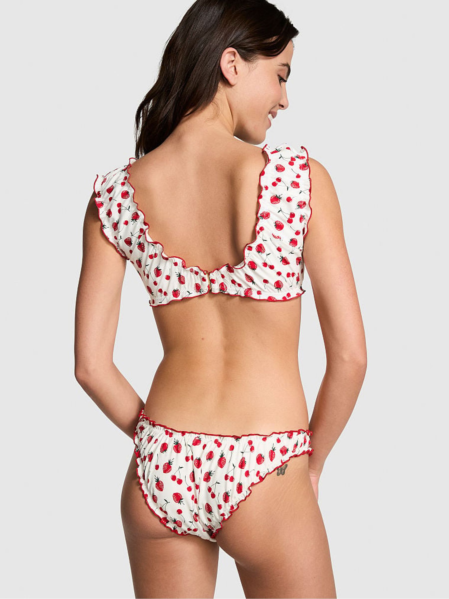 Summer Berries Red Frankies Bikinis Hudson Bikini Top - Image 2 of 4