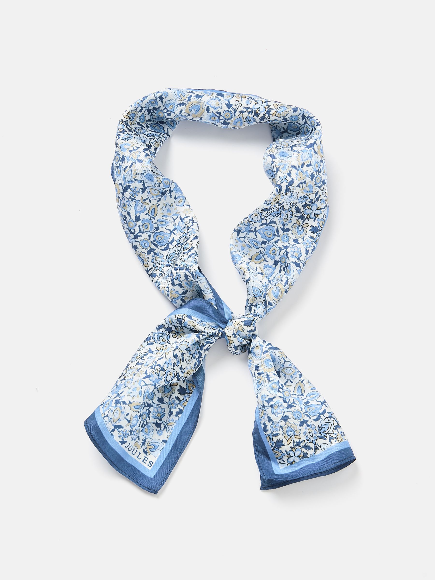 Highgrove Blue Skinny Printed Silk Scarf - Image 3 of 5