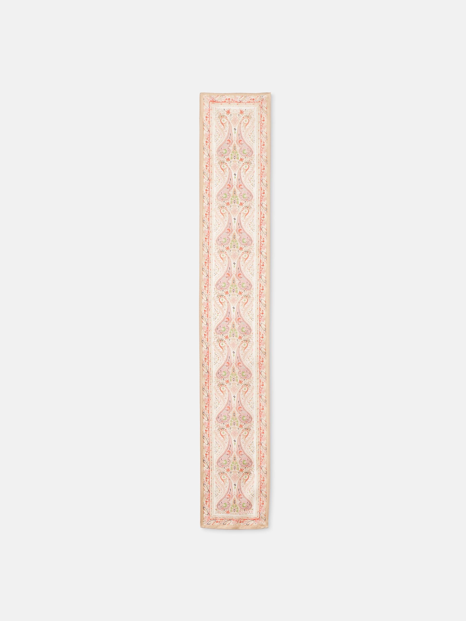 Highgrove Pink Skinny Printed Silk Scarf - Image 5 of 5