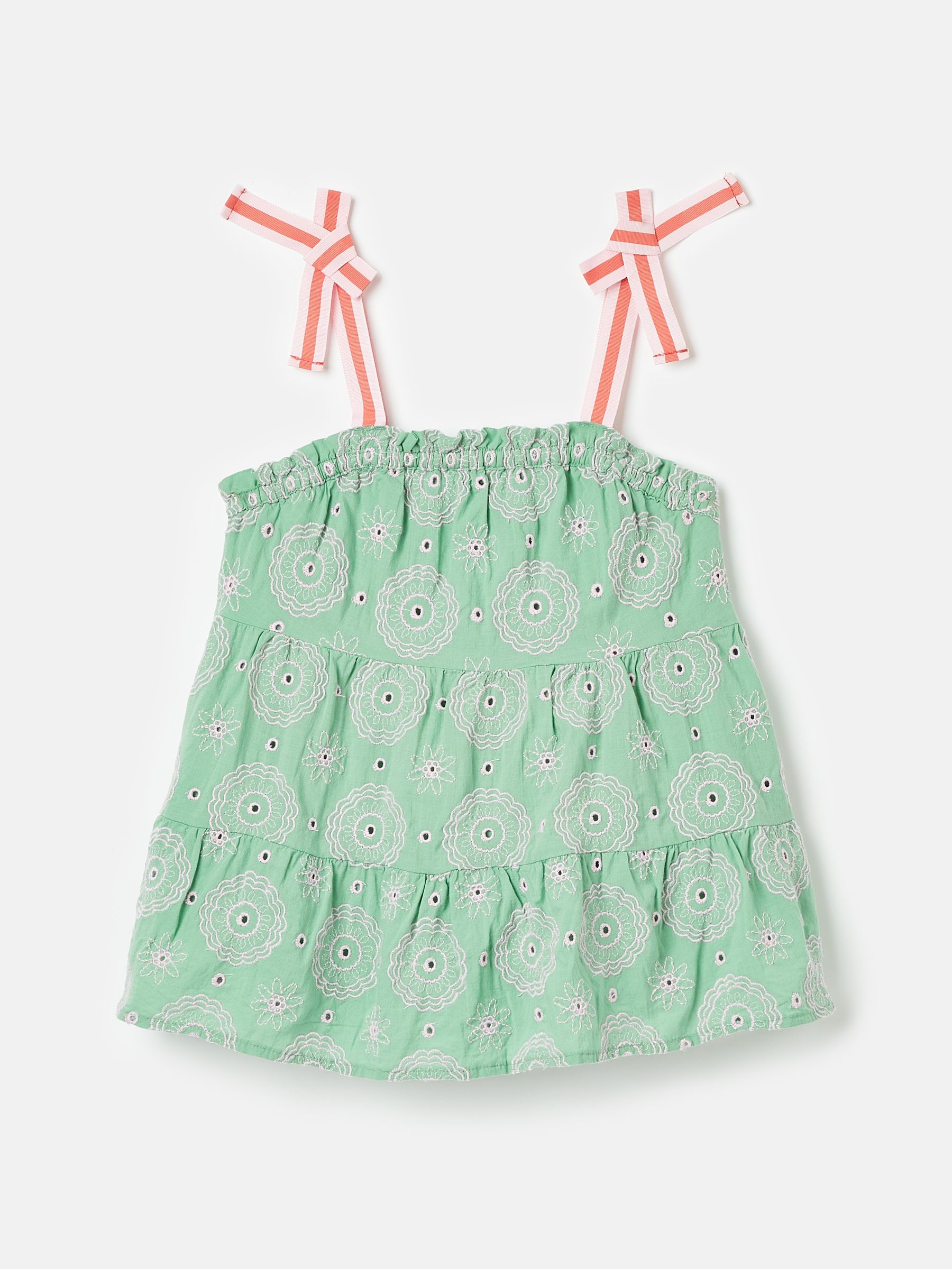 Girls' Playtime Green Tiered Woven Top - Image 1 of 5