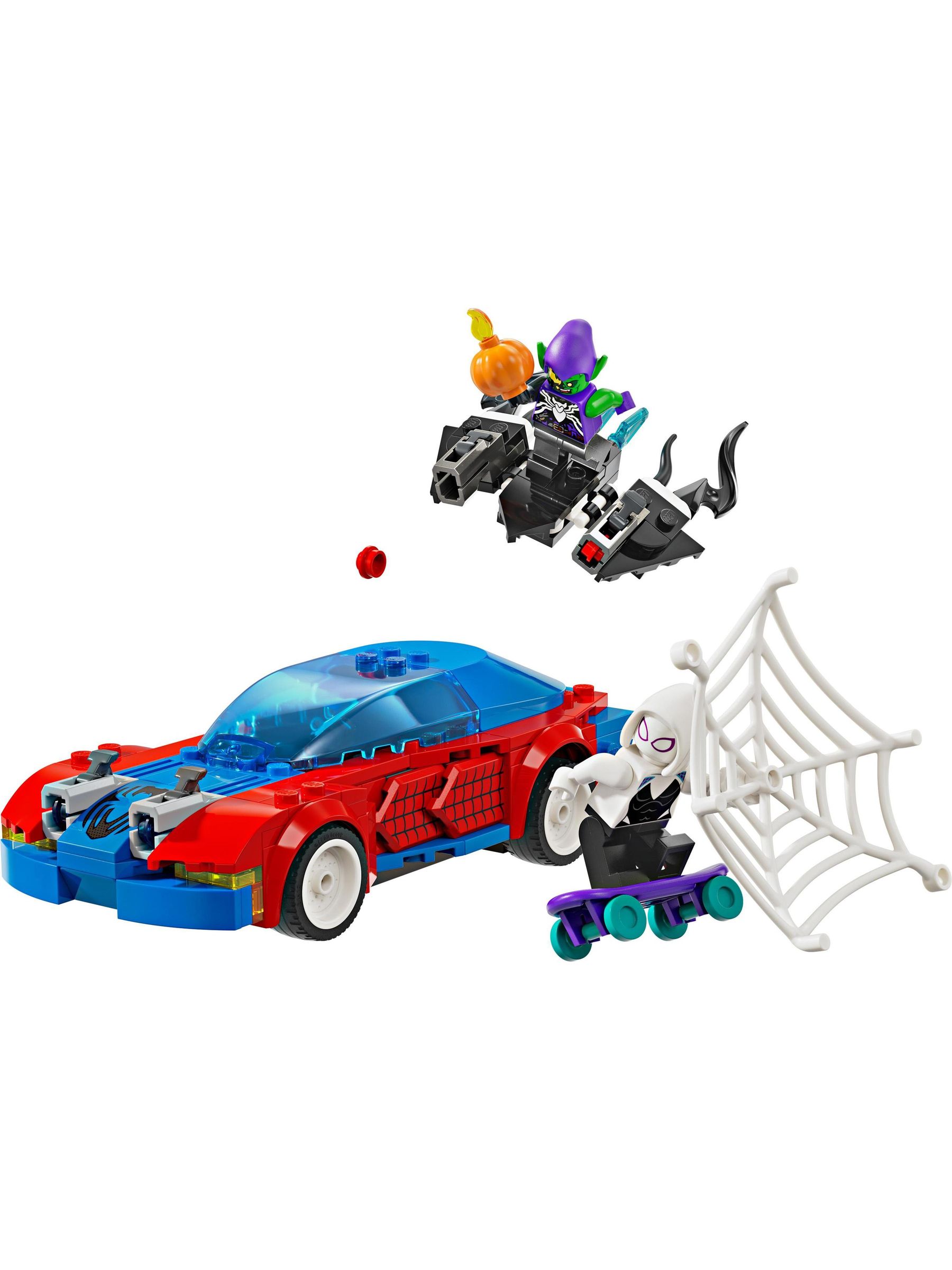 Lego Marvel Spider Man Race Car  Venom Green Goblin - Image 2 of 8