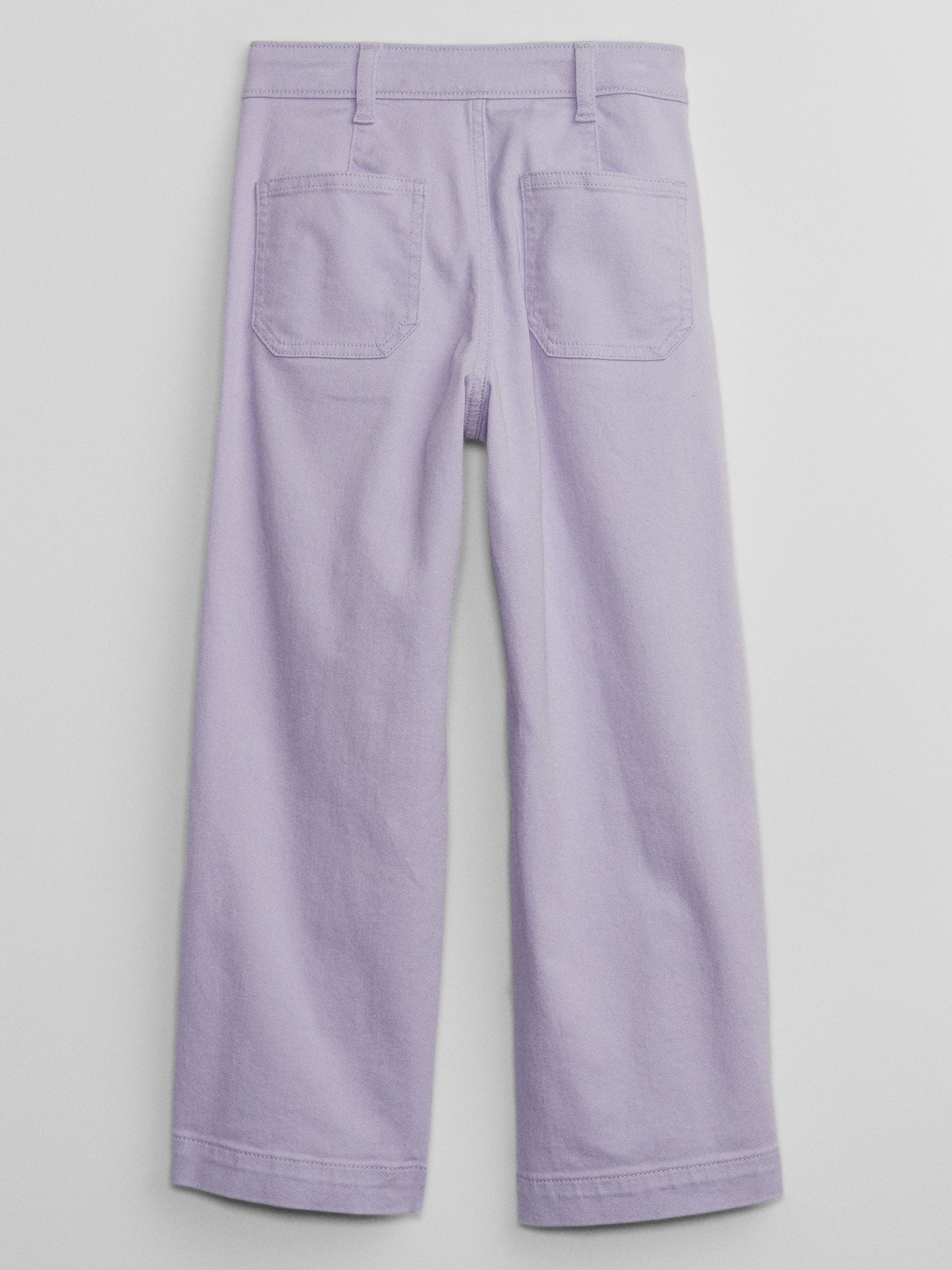 Lilac Purple High Waisted Wide Leg Washwell Jeans (6-13yrs) - Image 2 of 3