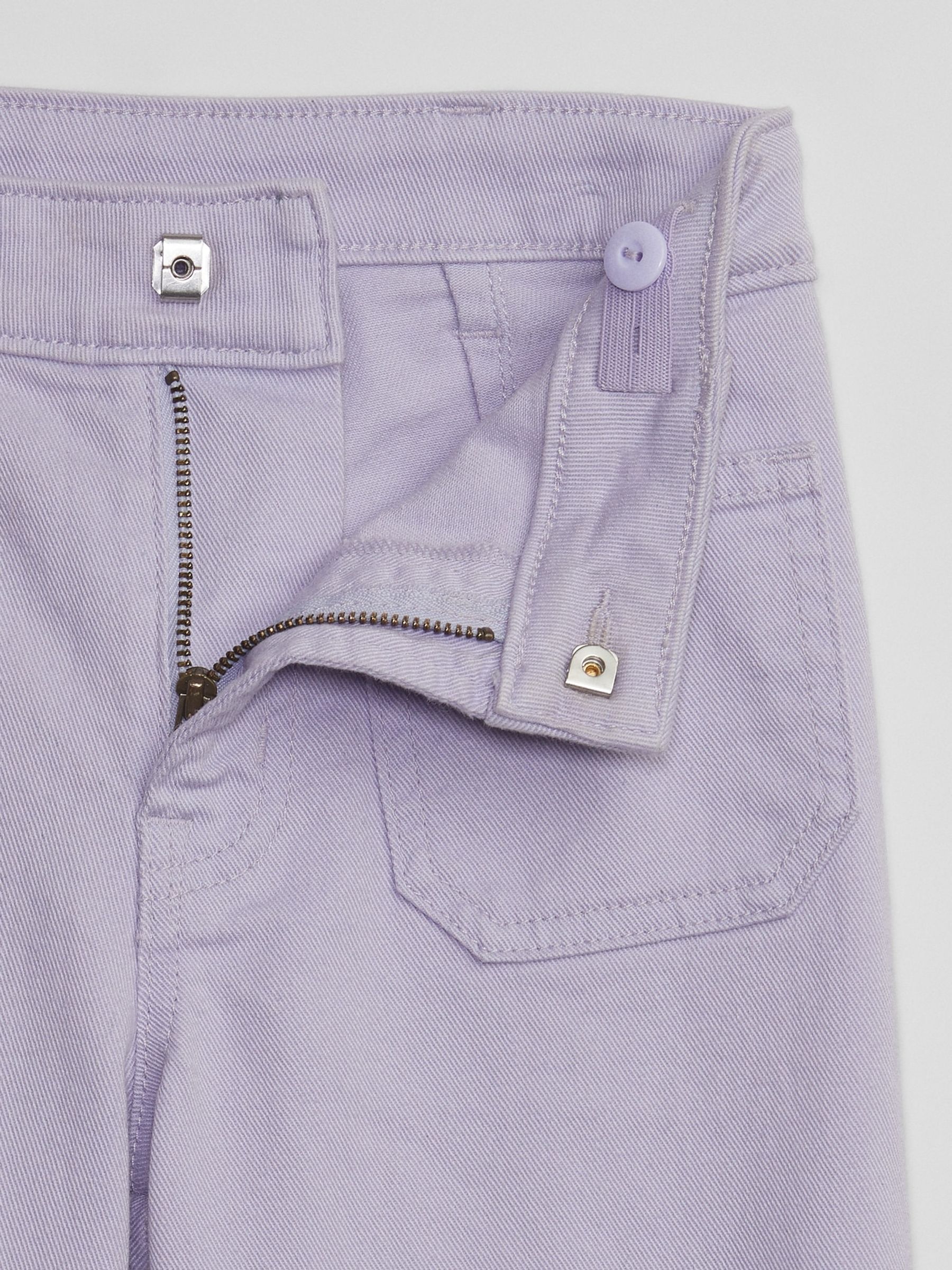 Lilac Purple High Waisted Wide Leg Washwell Jeans (6-13yrs) - Image 3 of 3