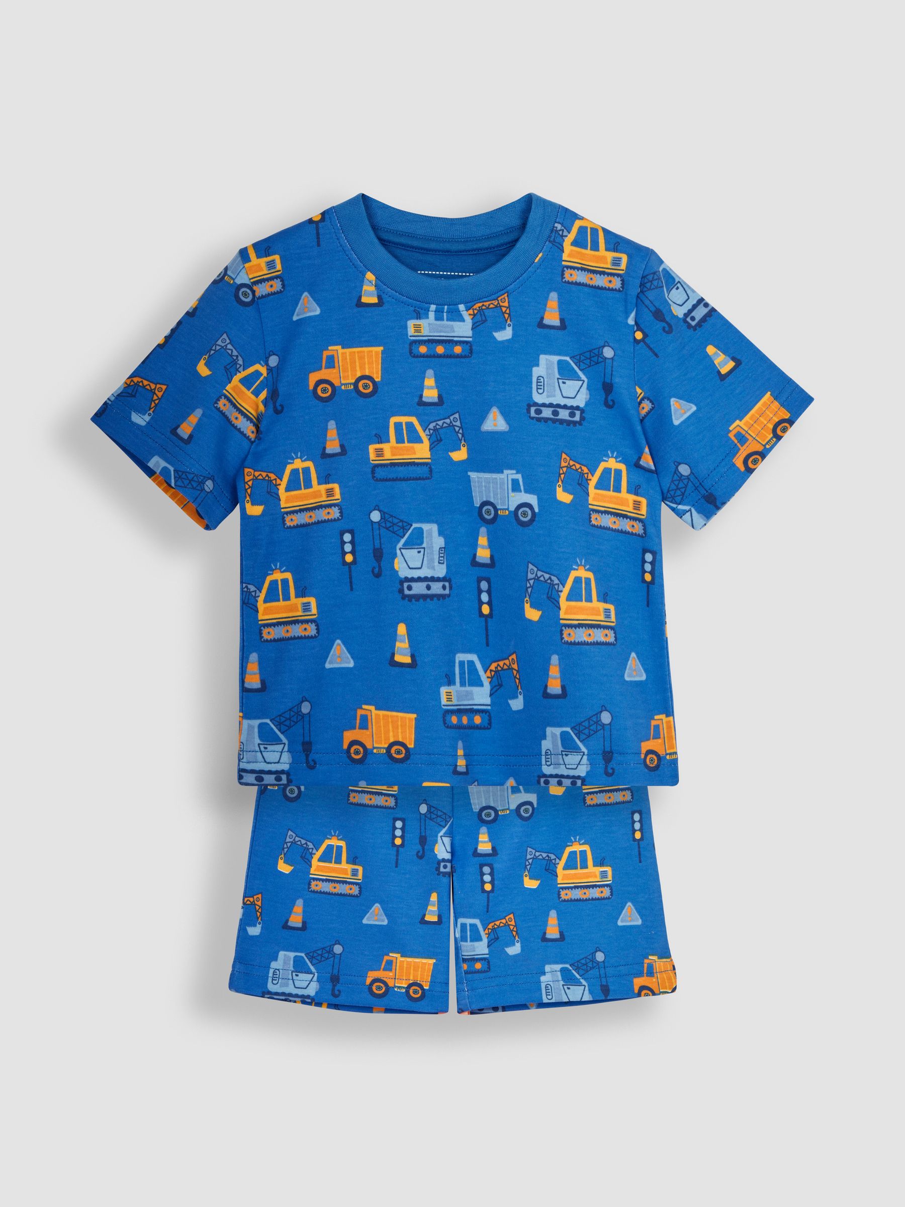 Construction Printed Jersey Pyjamas in Blue - Image 2 of 4