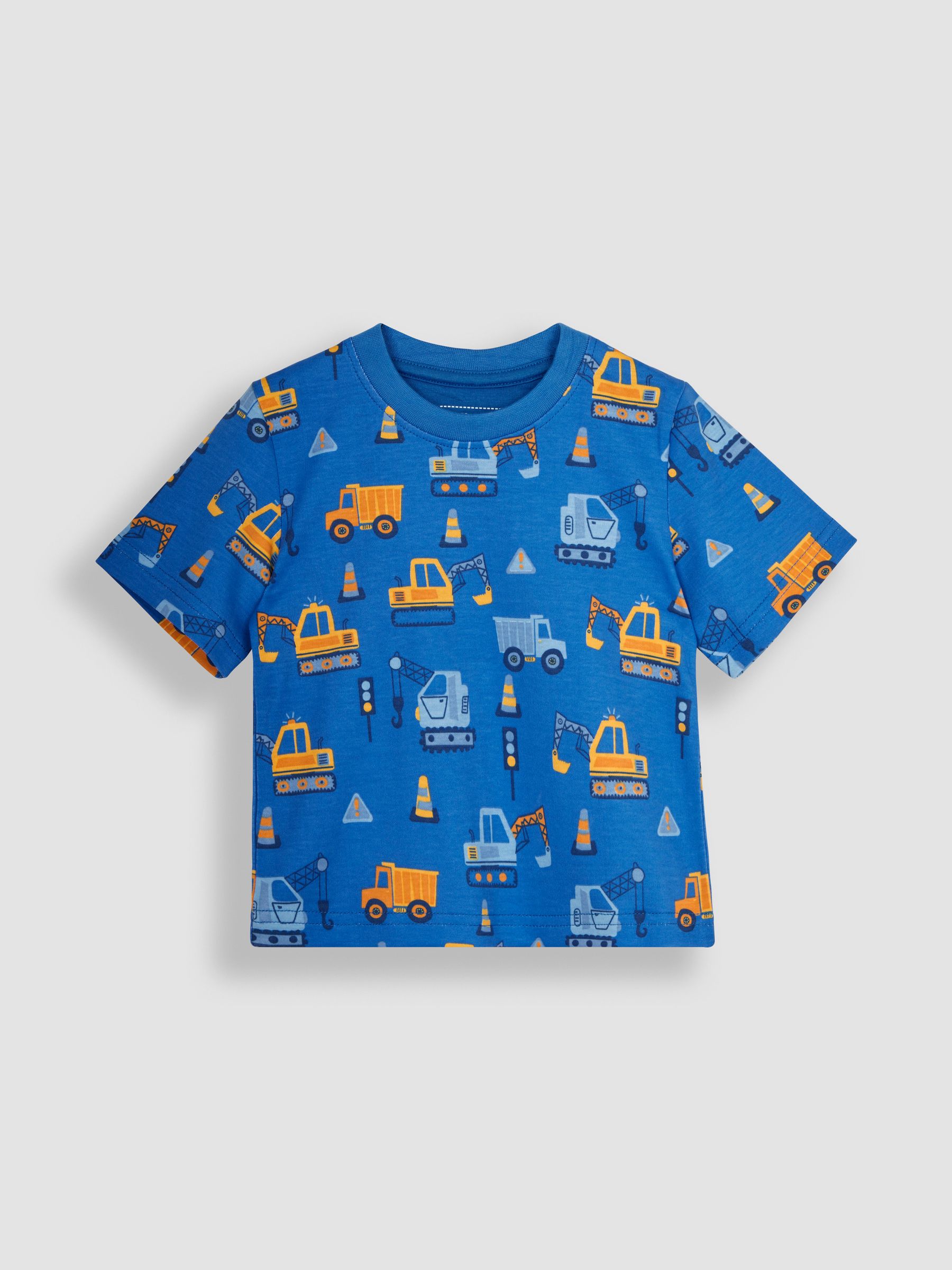 Construction Printed Jersey Pyjamas in Blue - Image 3 of 4