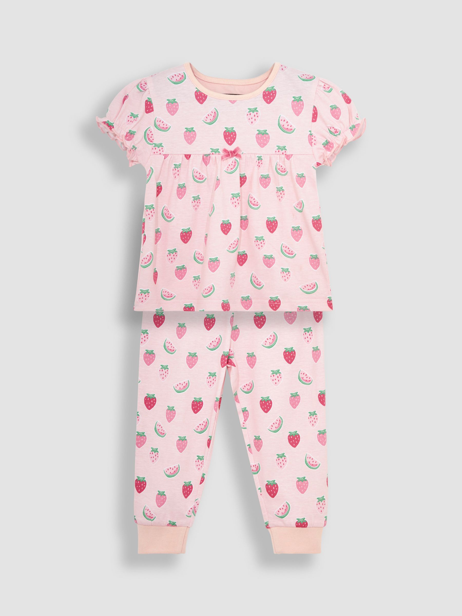 Strawberry Printed Jersey Pyjamas in Pink - Image 3 of 5