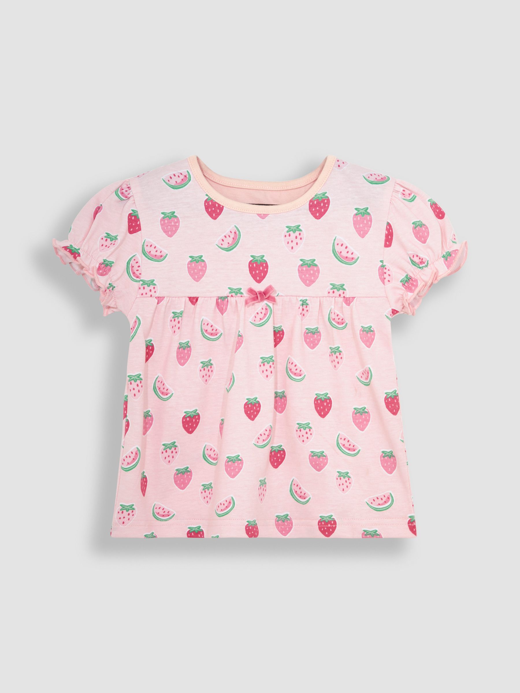Strawberry Printed Jersey Pyjamas in Pink - Image 4 of 5