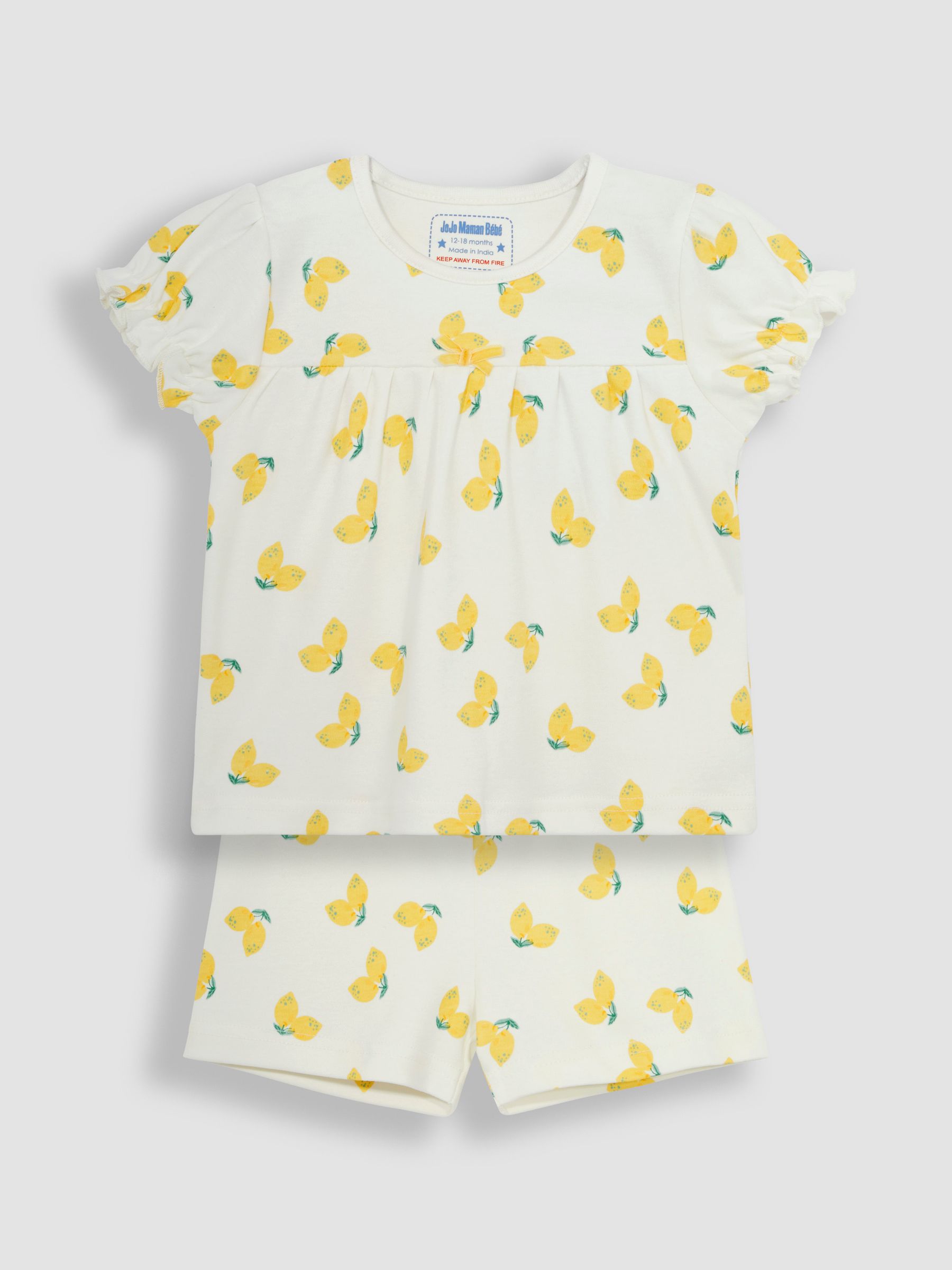 Fruit Printed Jersey Pyjamas in Yellow - Image 2 of 4