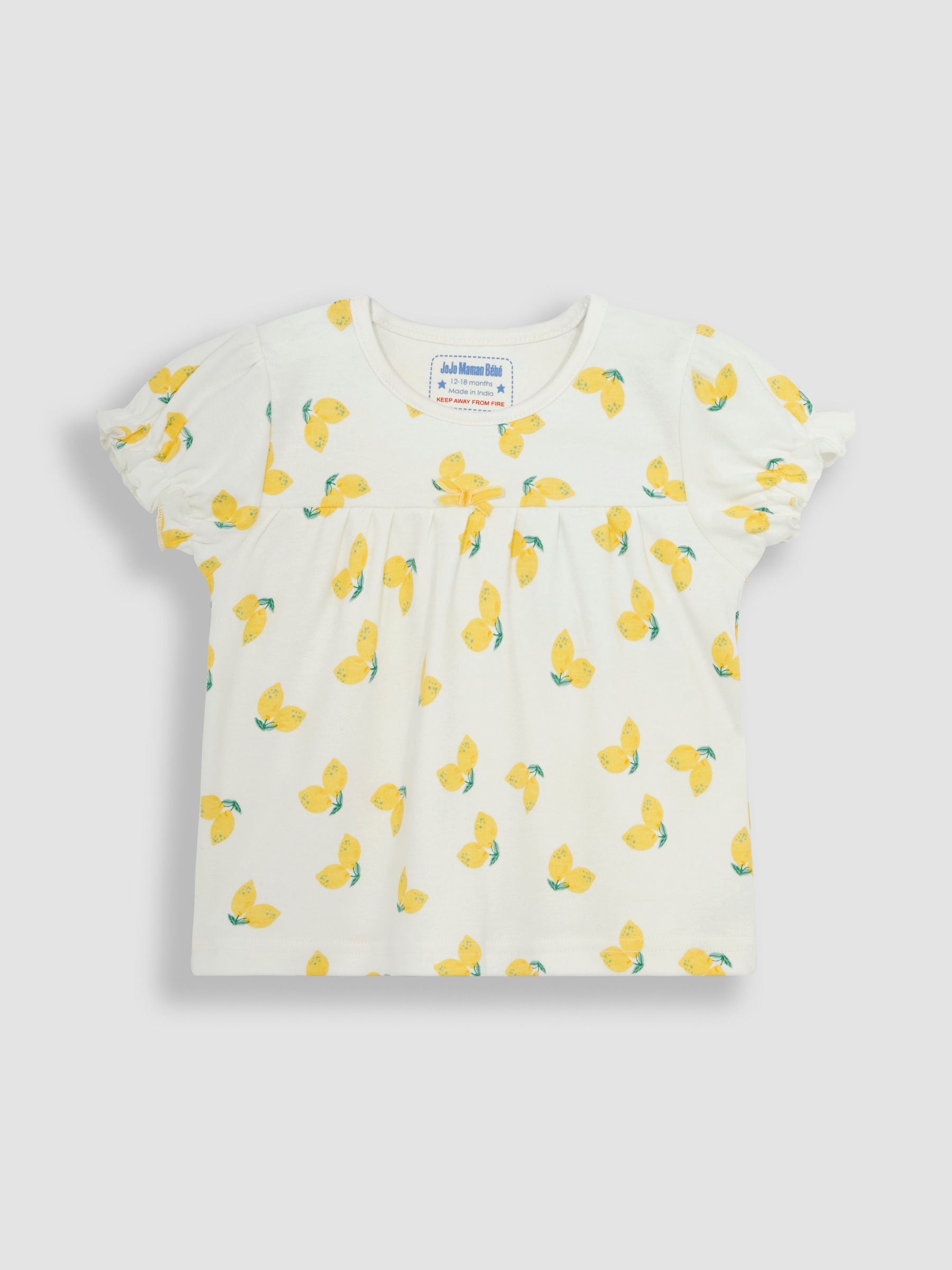 Fruit Printed Jersey Pyjamas in Yellow - Image 3 of 4