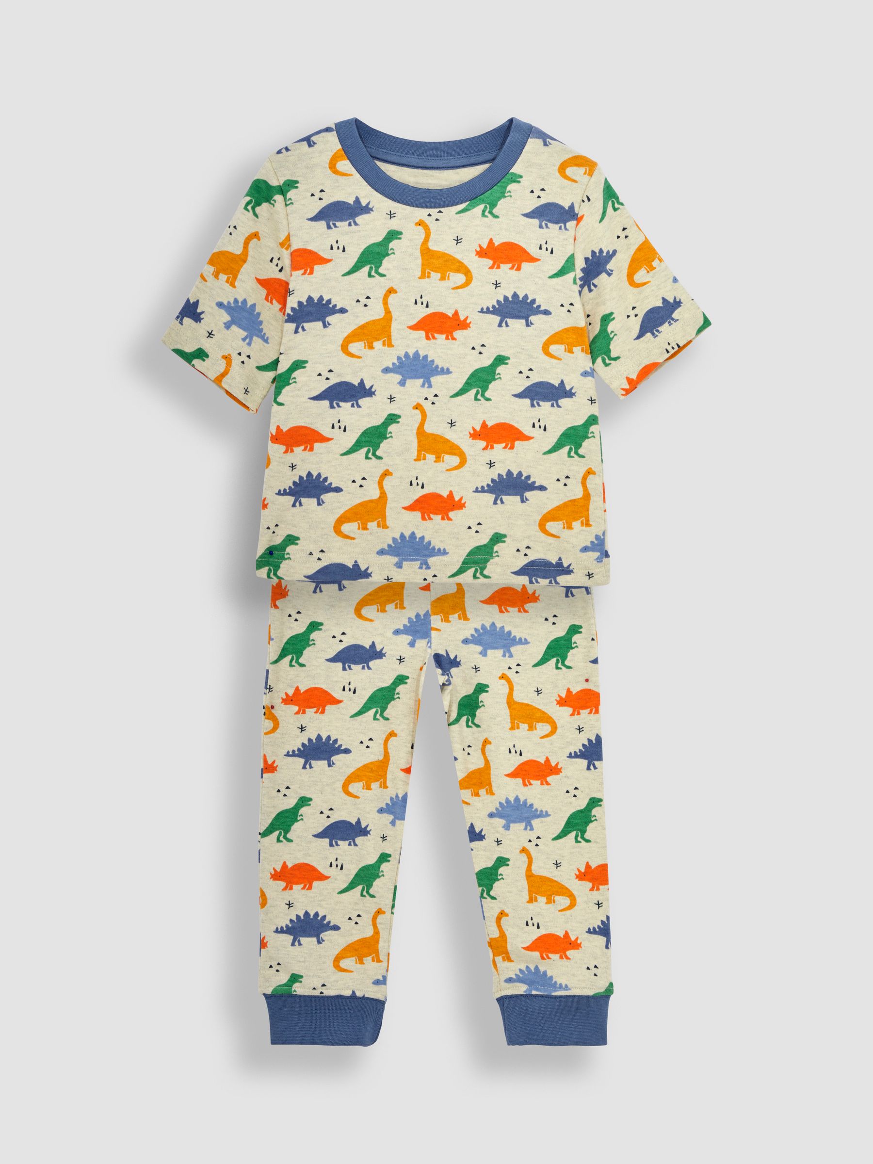 Dino Printed Jersey Pyjamas in Ecru - Image 3 of 6
