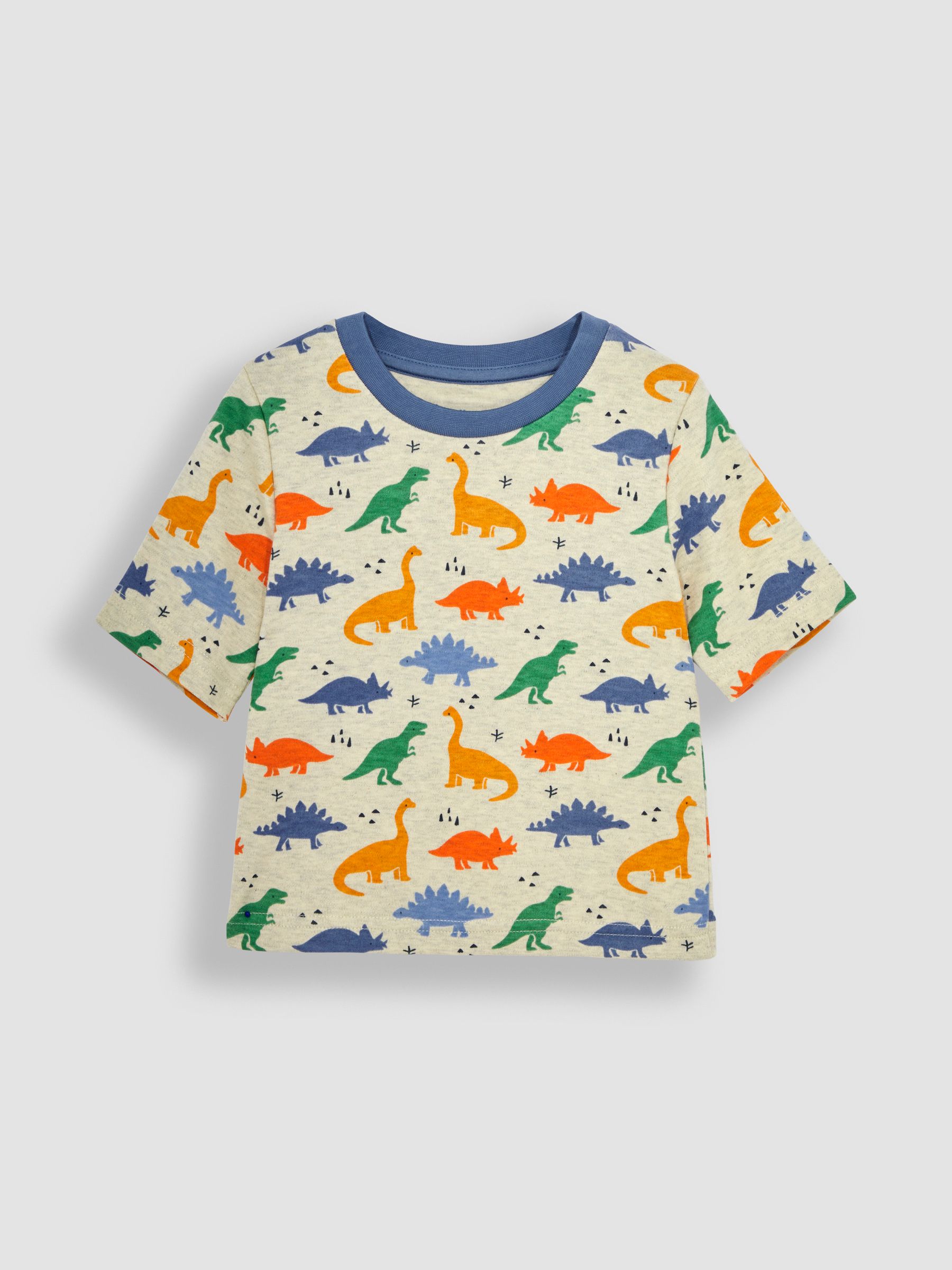 Dino Printed Jersey Pyjamas in Ecru - Image 4 of 6