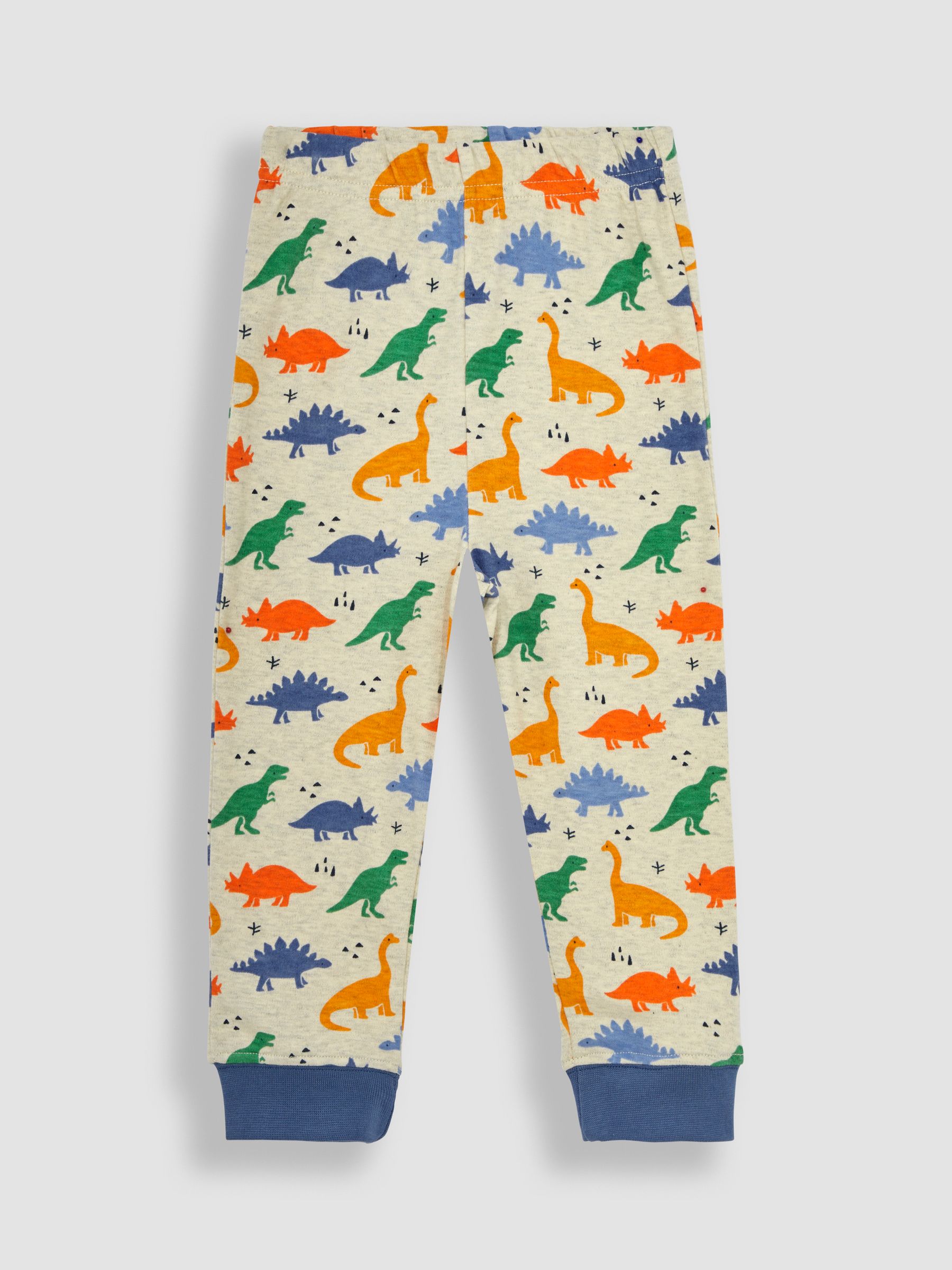 Dino Printed Jersey Pyjamas in Ecru - Image 5 of 6