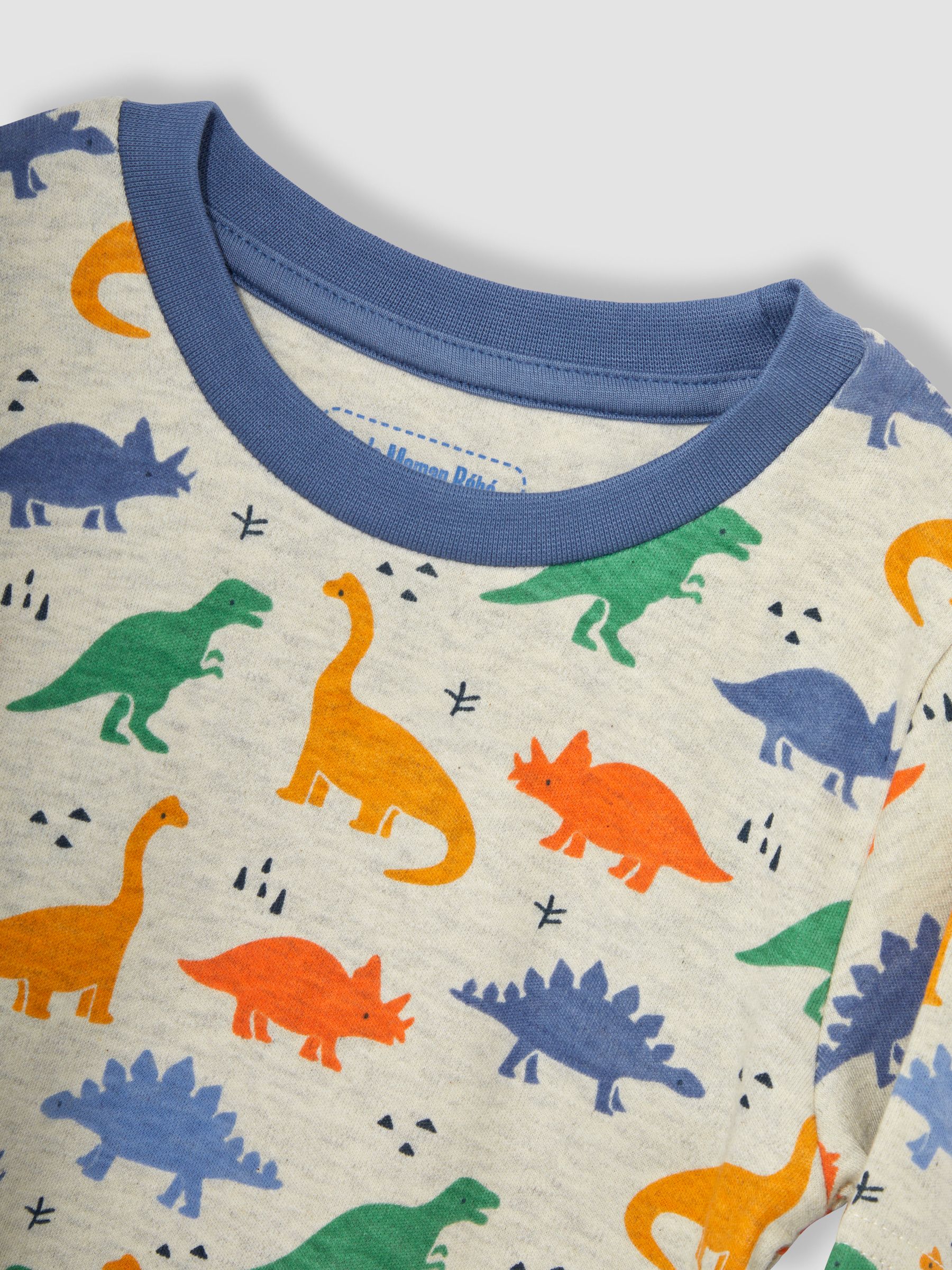 Dino Printed Jersey Pyjamas in Ecru - Image 6 of 6