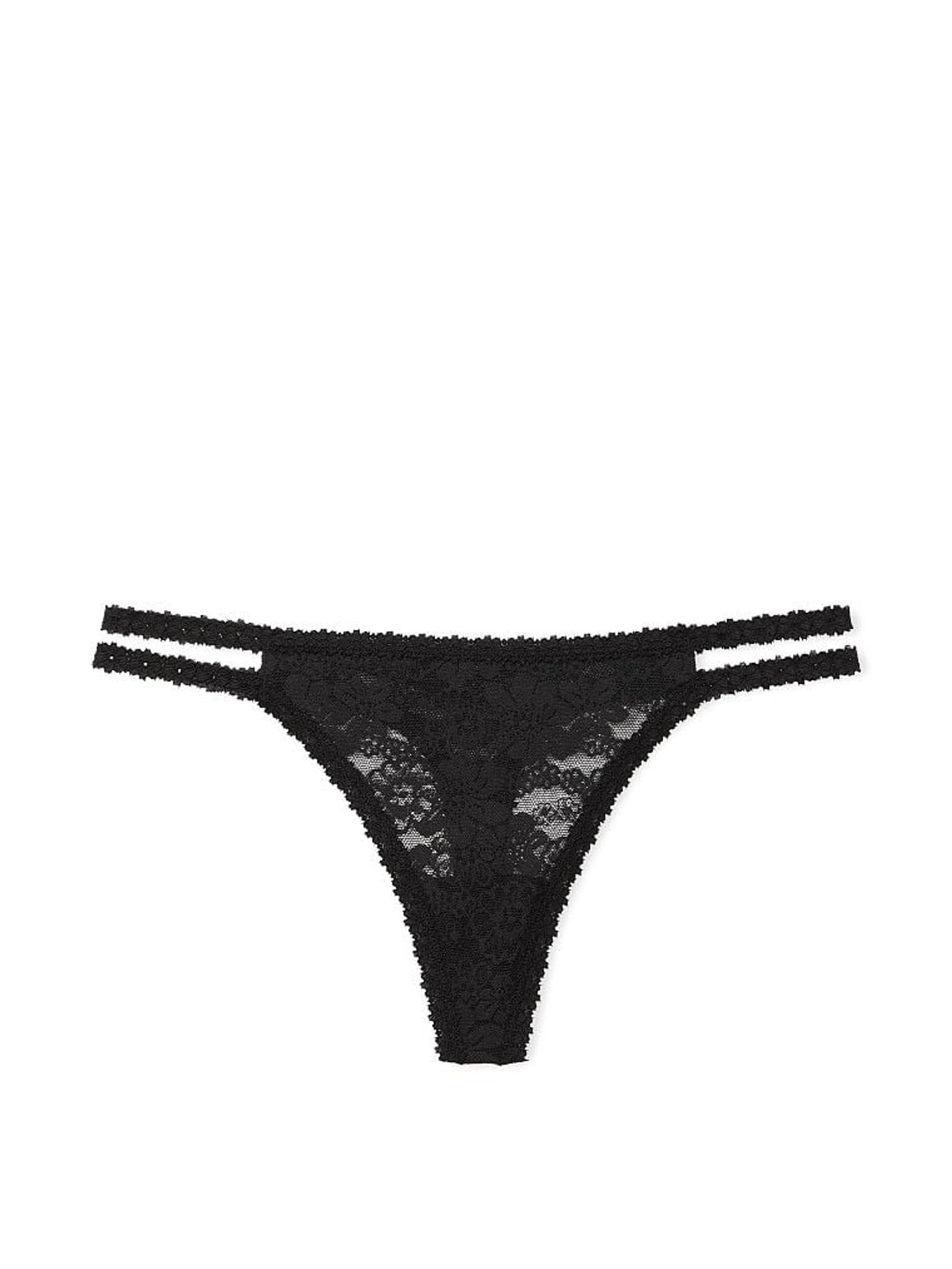 Black Thong Lace Knickers - Image 3 of 3