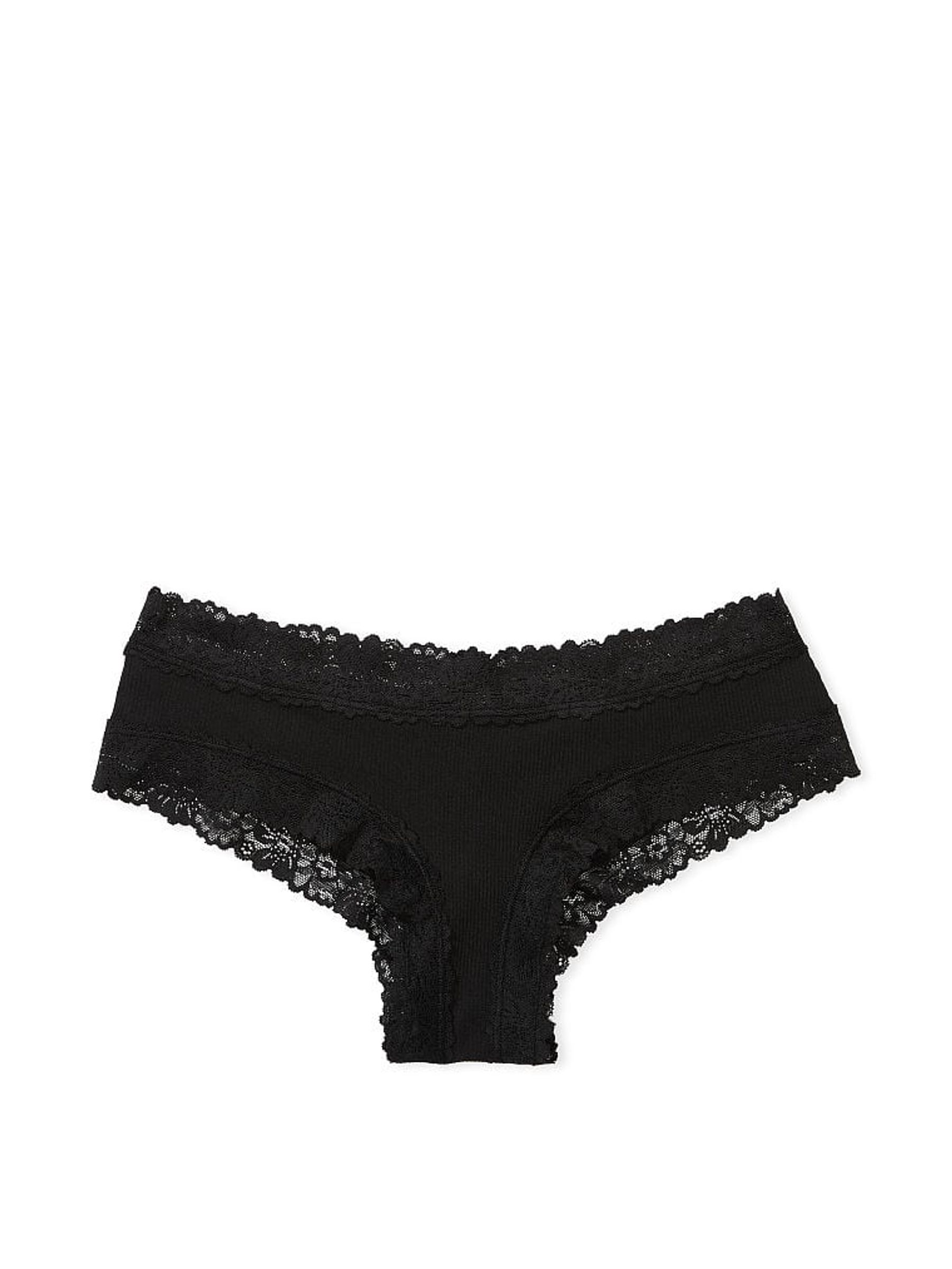 Pure Black Cheeky Lace Knickers - Image 3 of 3