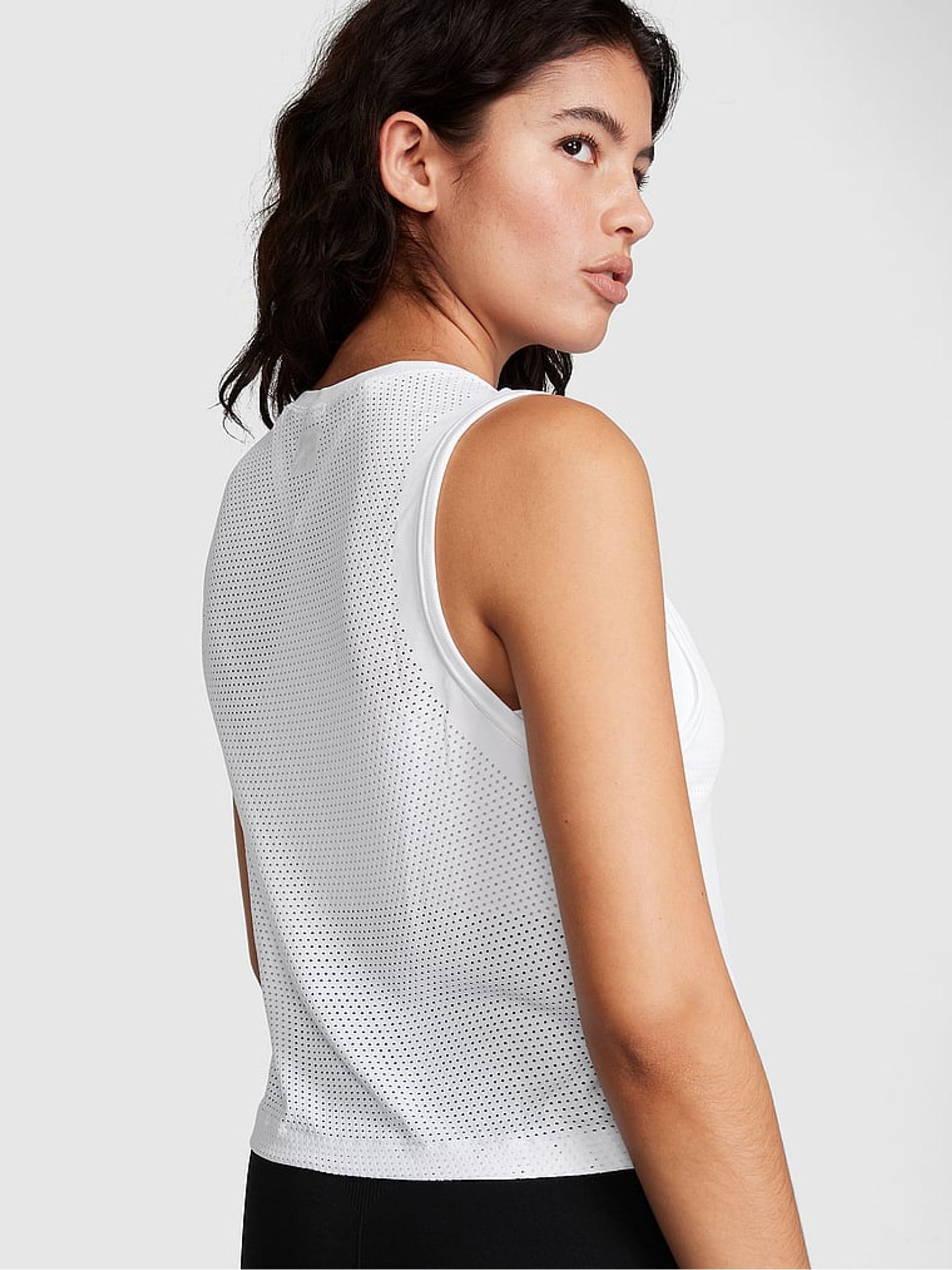 Optic White Drapey Muscle Tank Top - Image 2 of 3