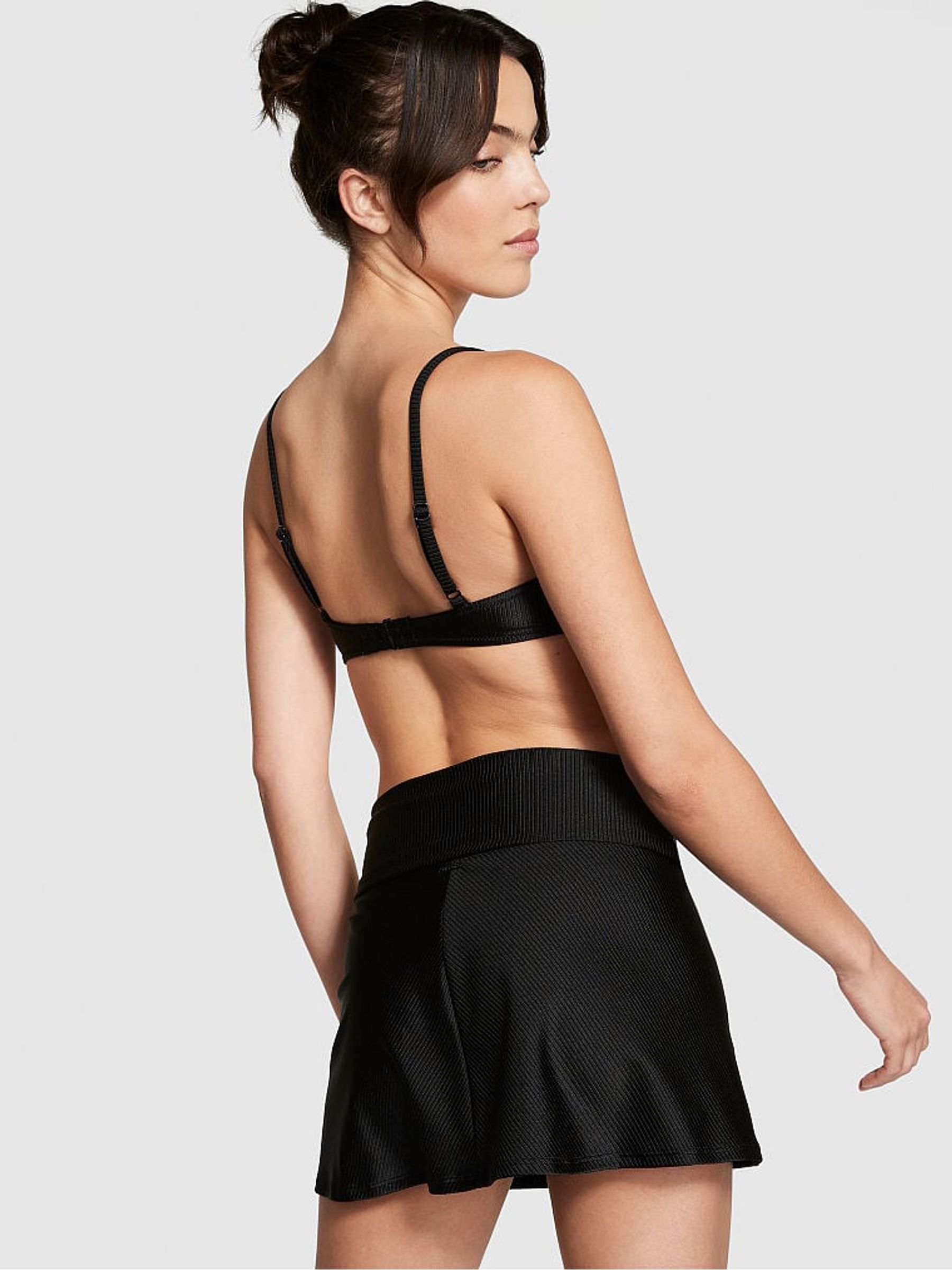 Pure Black Foldover Mini Skirt - Image 2 of 3