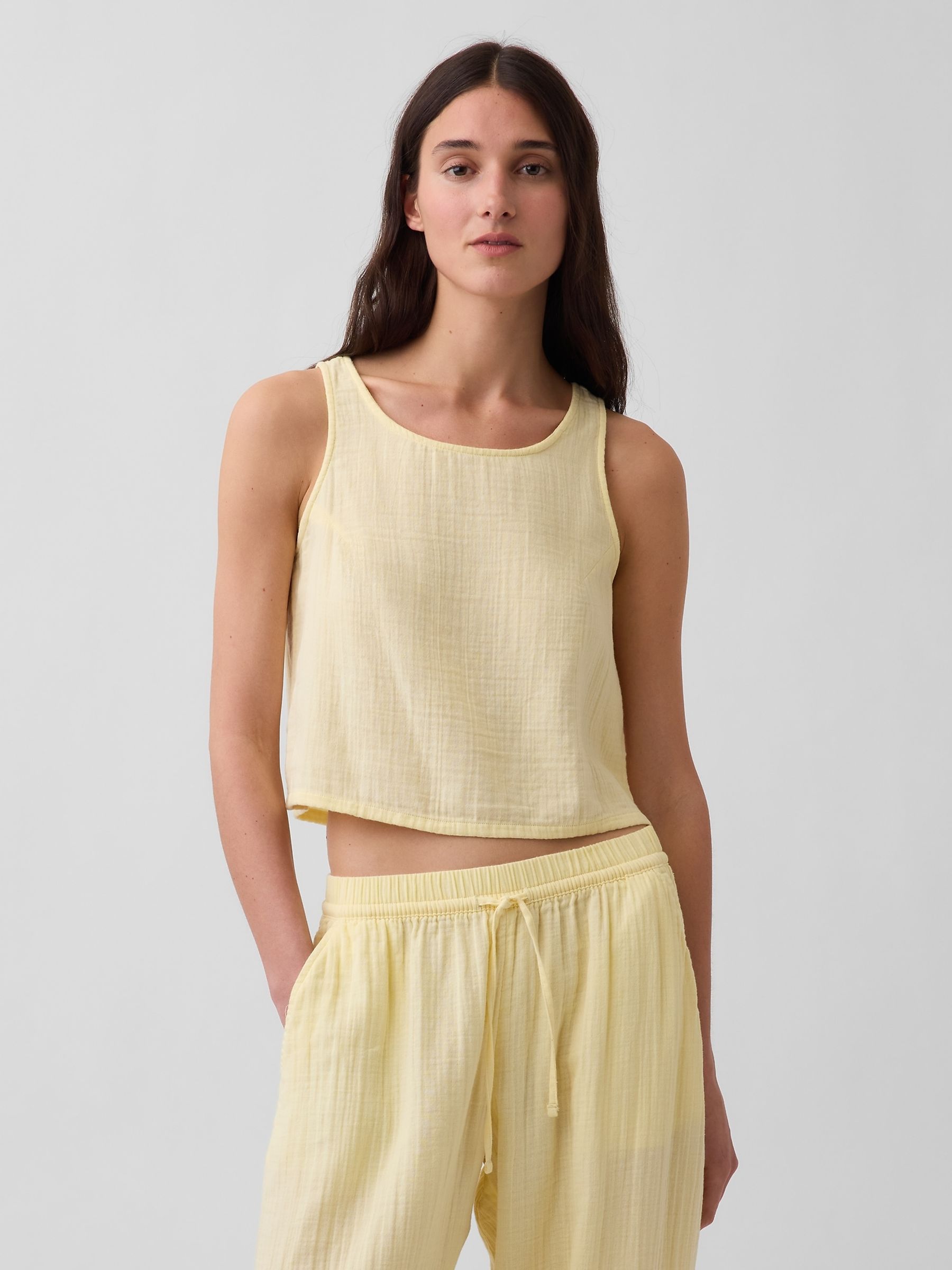 Yellow Gauze Racer Shell Vest - Image 1 of 4
