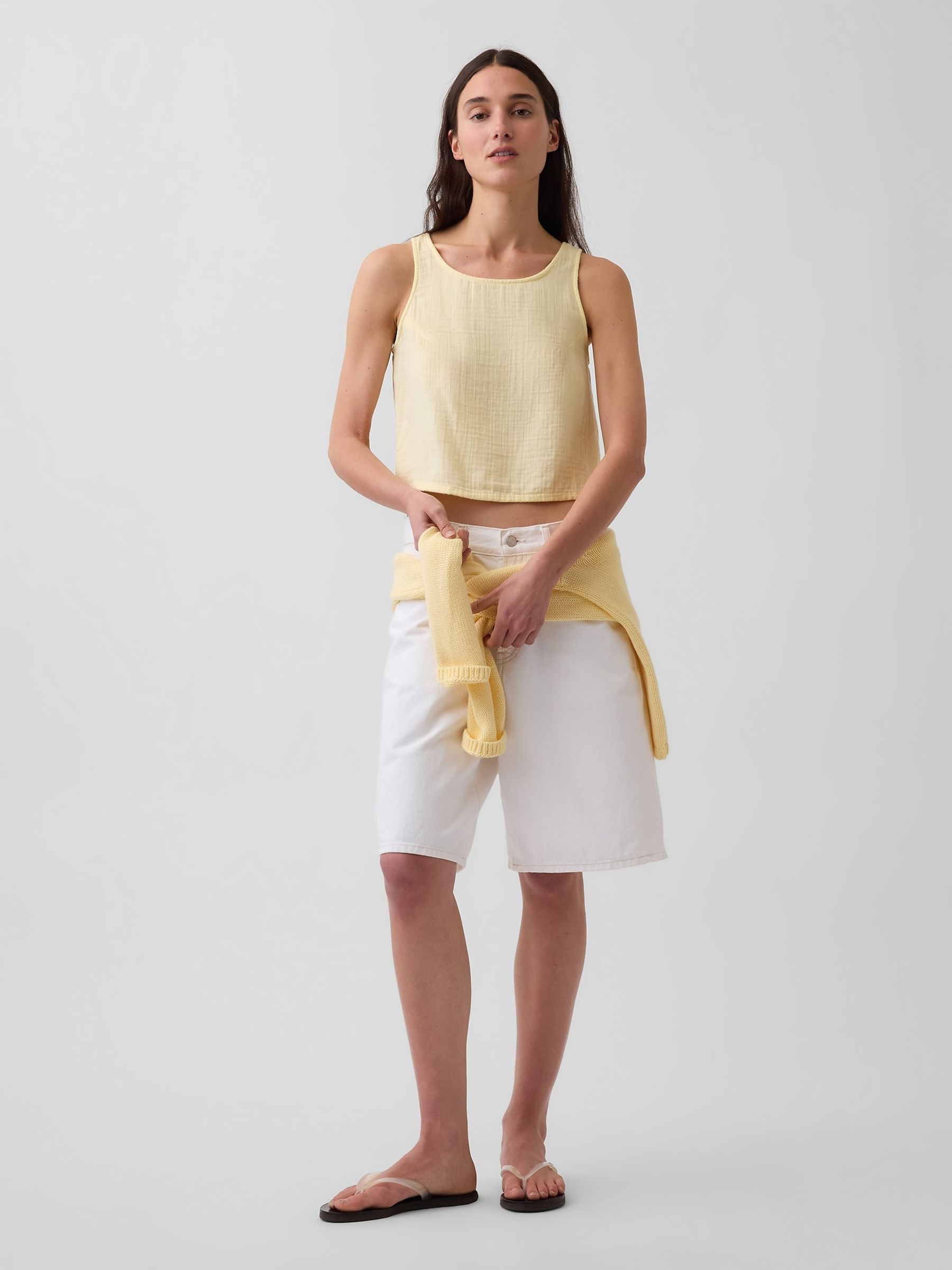 Yellow Gauze Racer Shell Vest - Image 3 of 4
