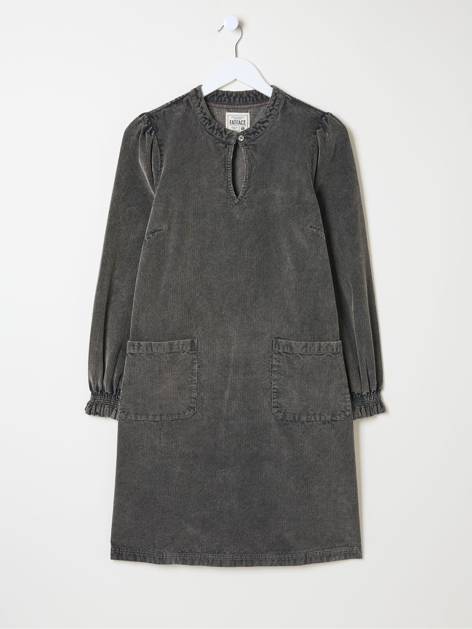 Fran Charcoal Grey Cord Tunic Dress - Image 5 of 5