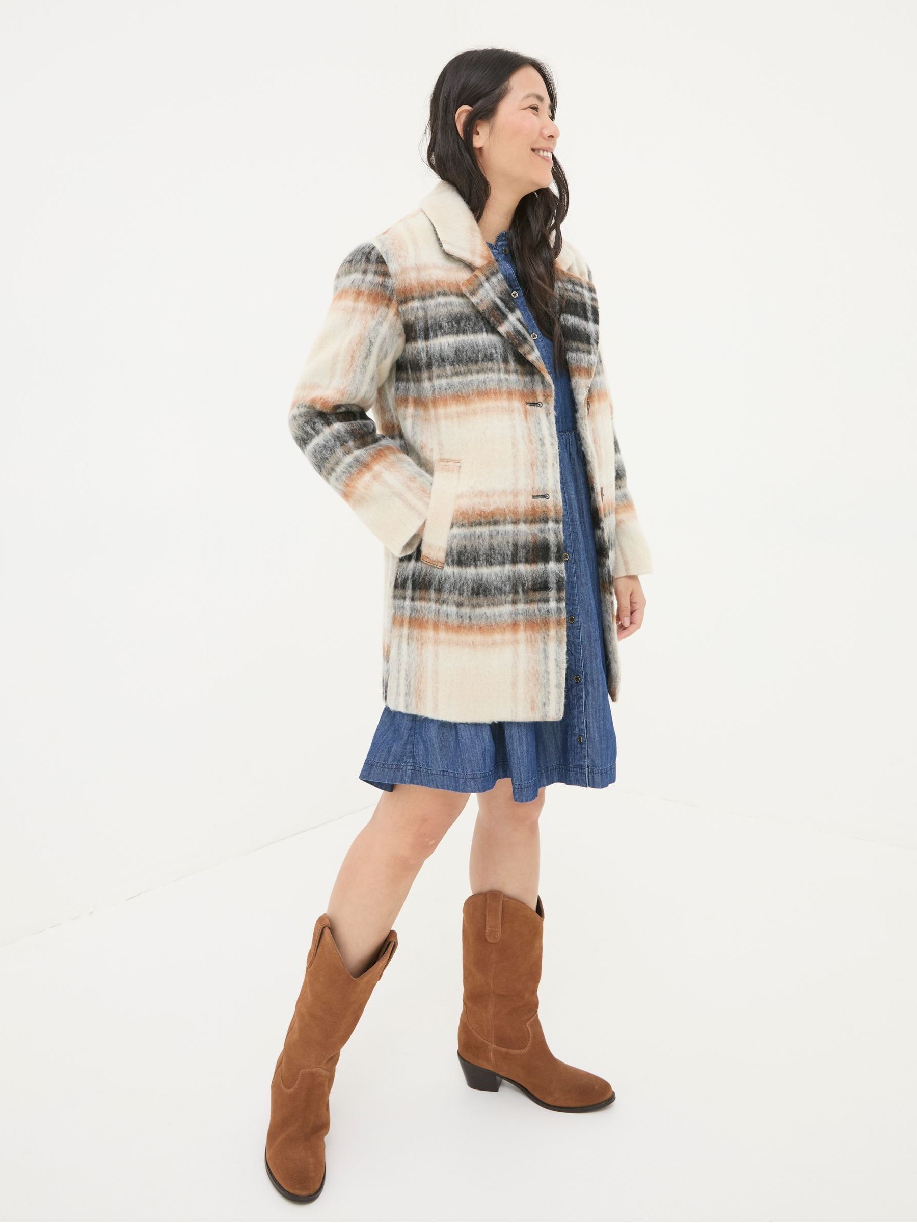 Brown Marin Wool Blend Coat - Image 3 of 6