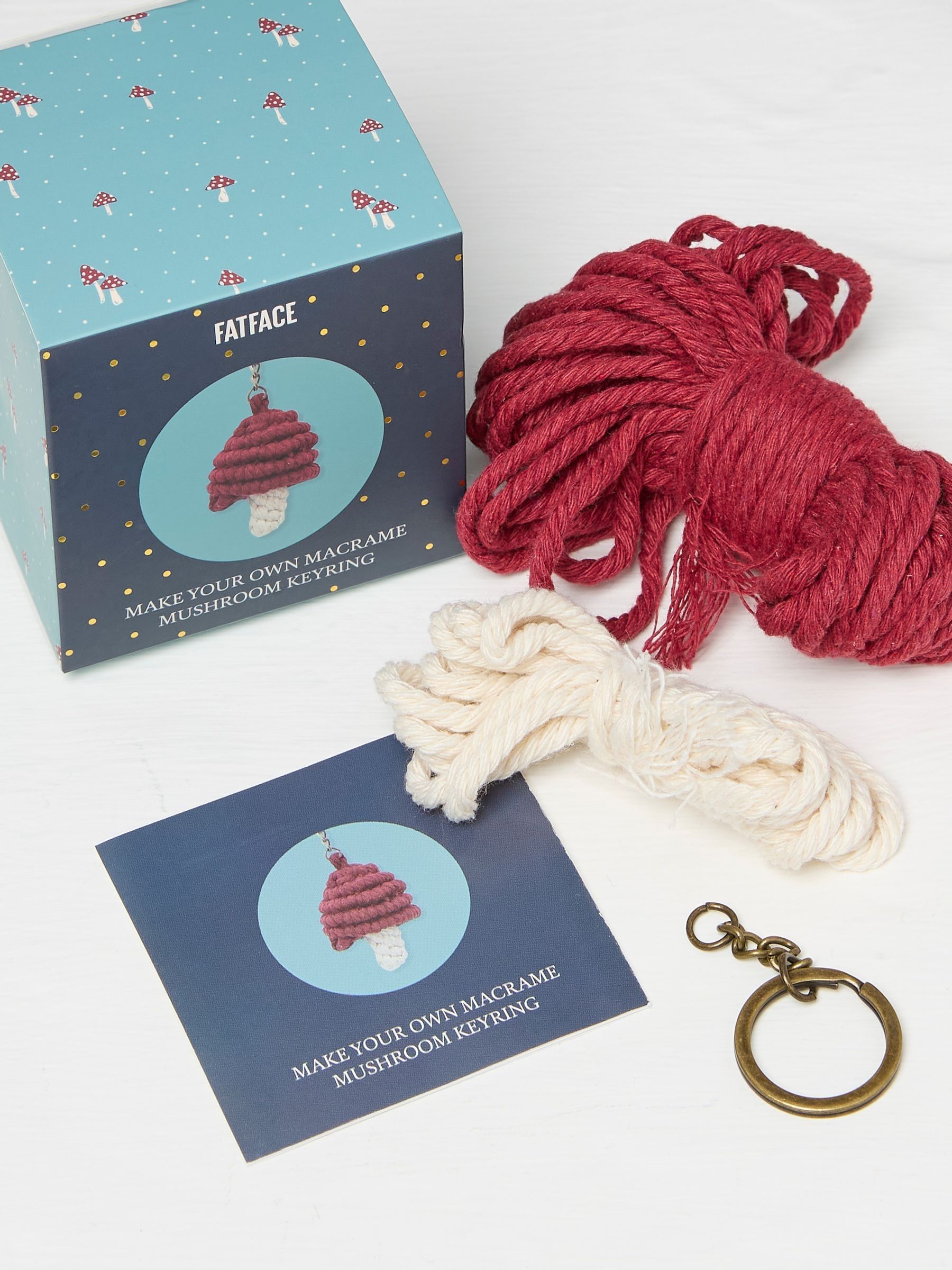 Red Make Your Own Toadstool Keyring Kit - Image 2 of 2
