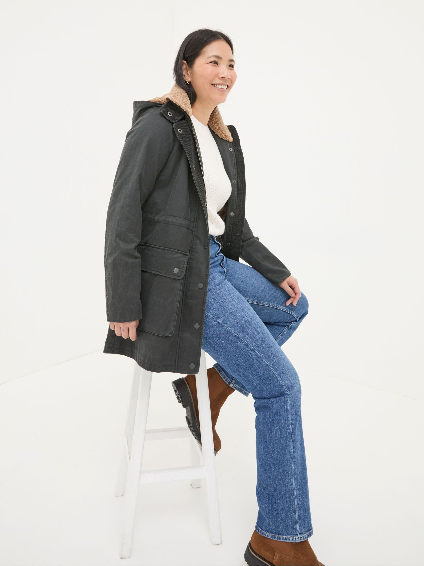 Cheshire Washed Black Longline Coat - Image 3 of 5