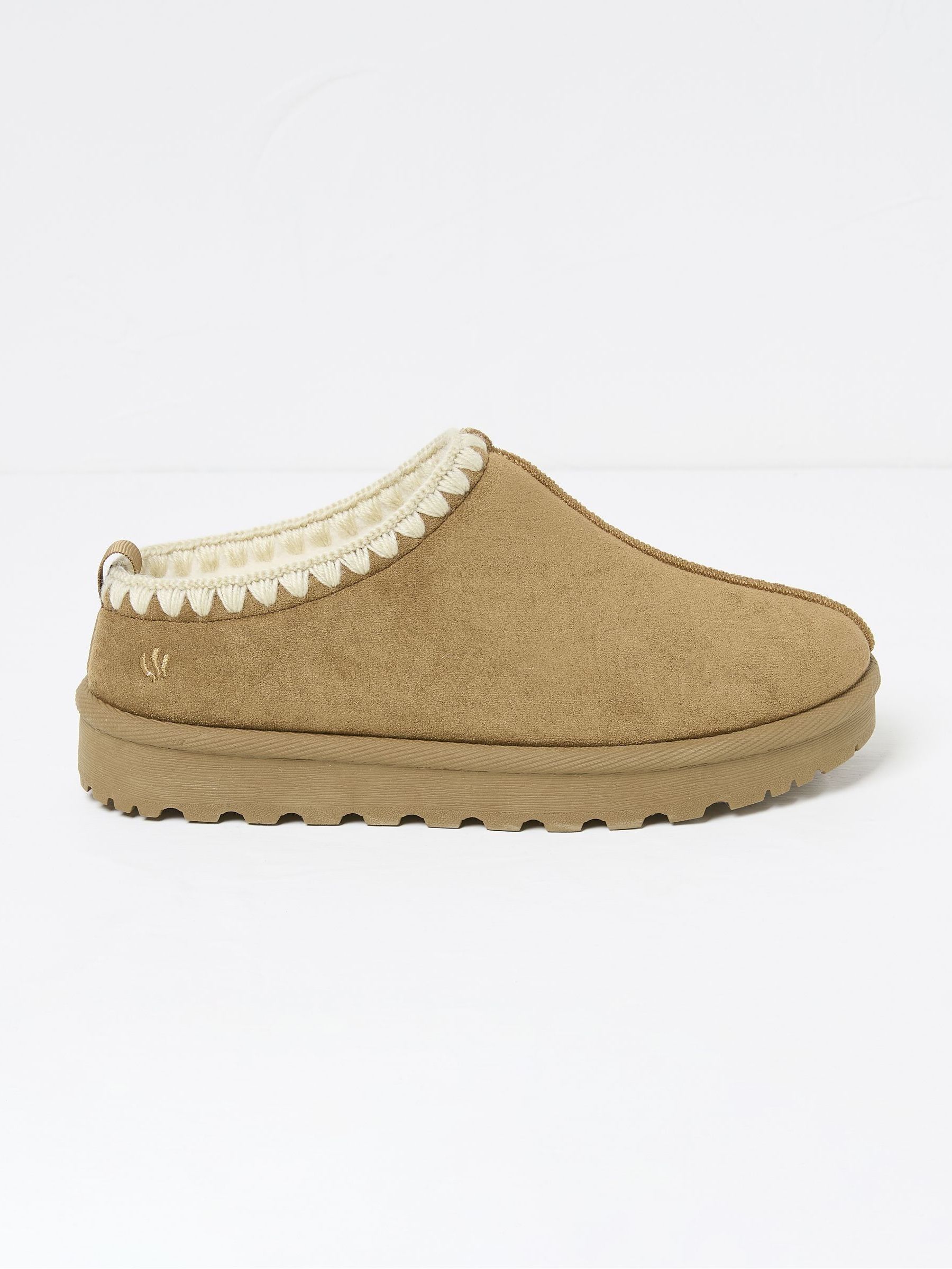 Lyra Tan Brown Snug Mule Slippers - Image 1 of 2