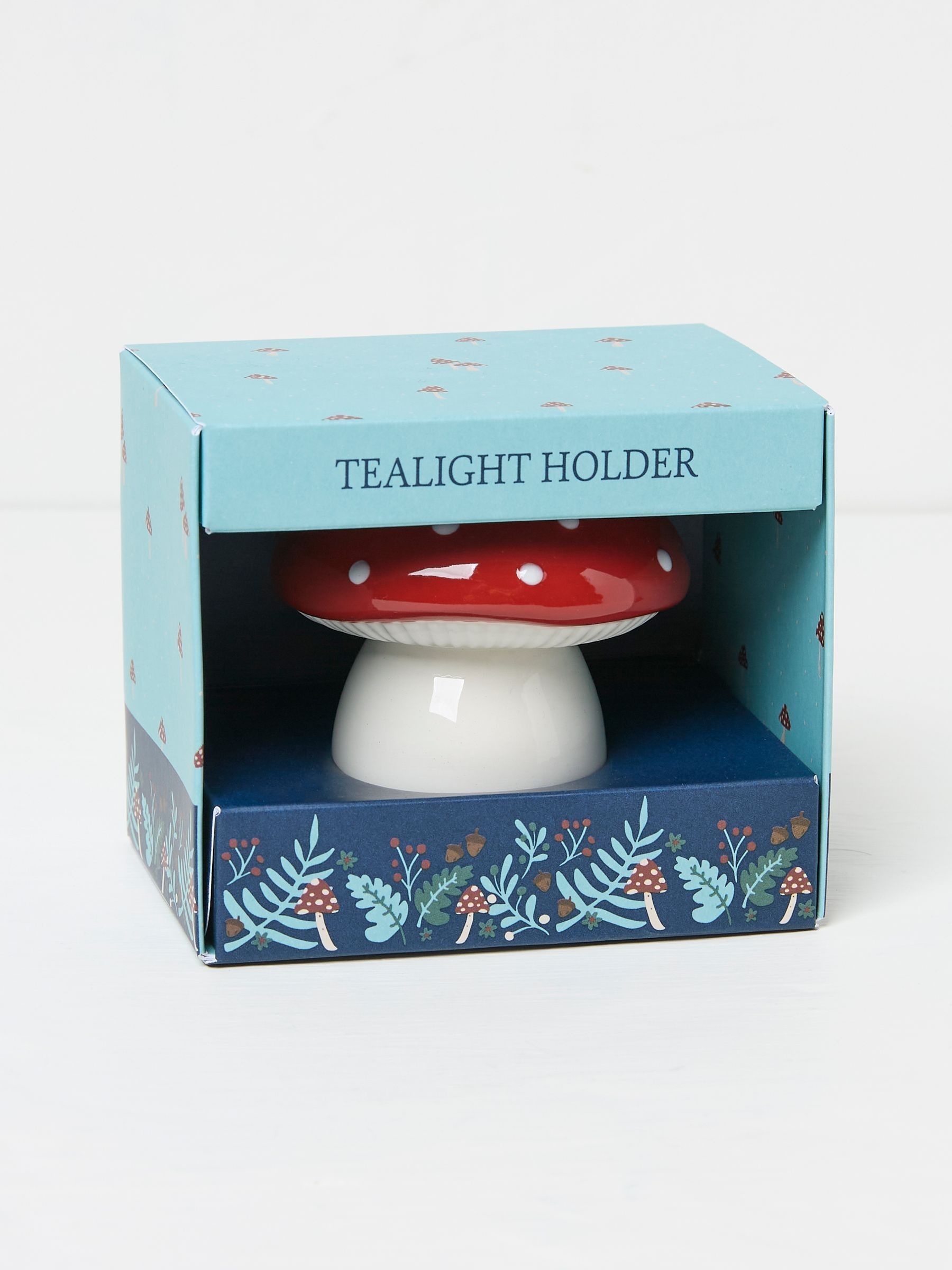 Red Toadstool Ceramic Tealight Holder - Image 1 of 2