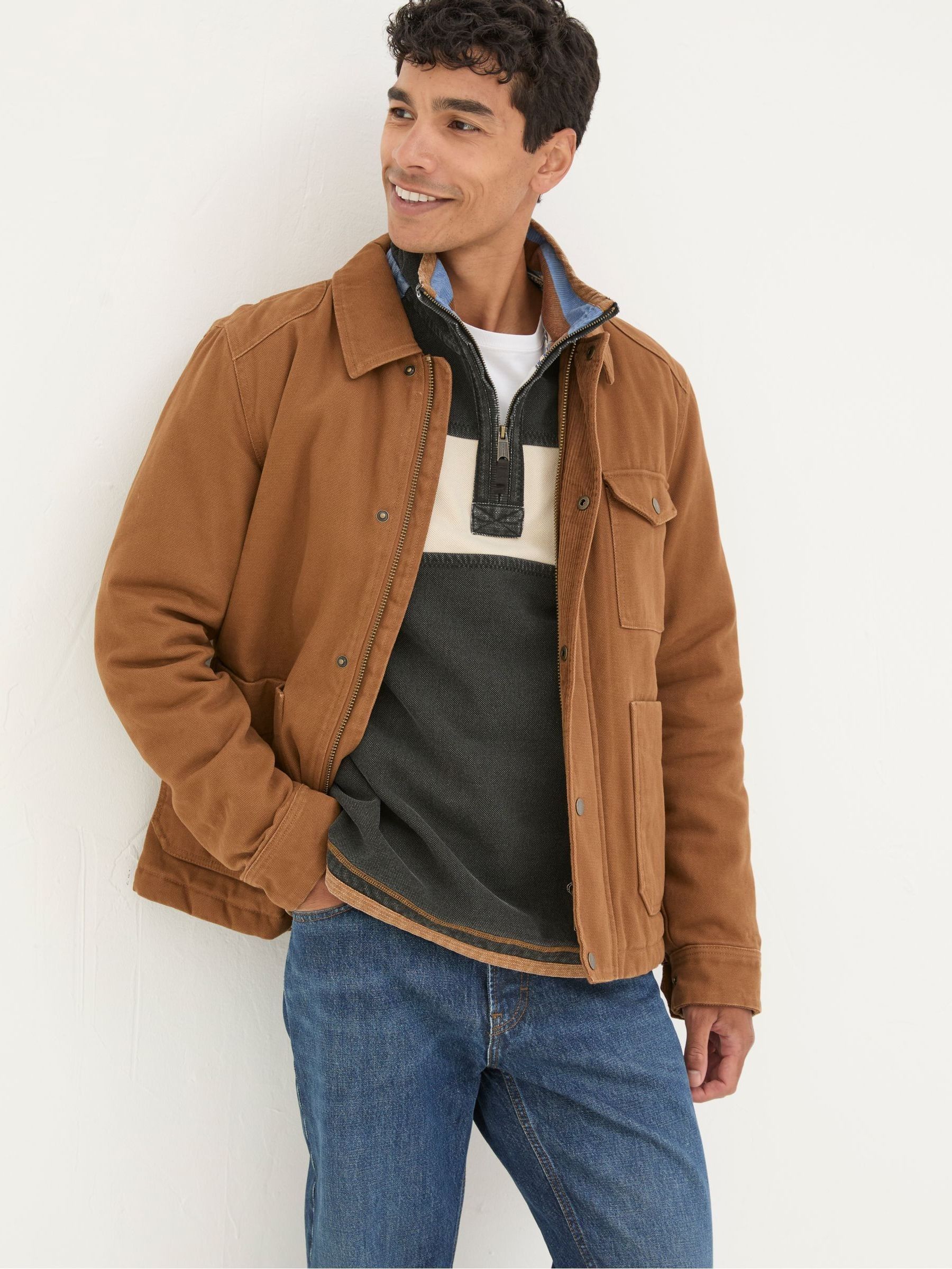 Brandon Tan Brown Canvas Jacket - Image 1 of 5