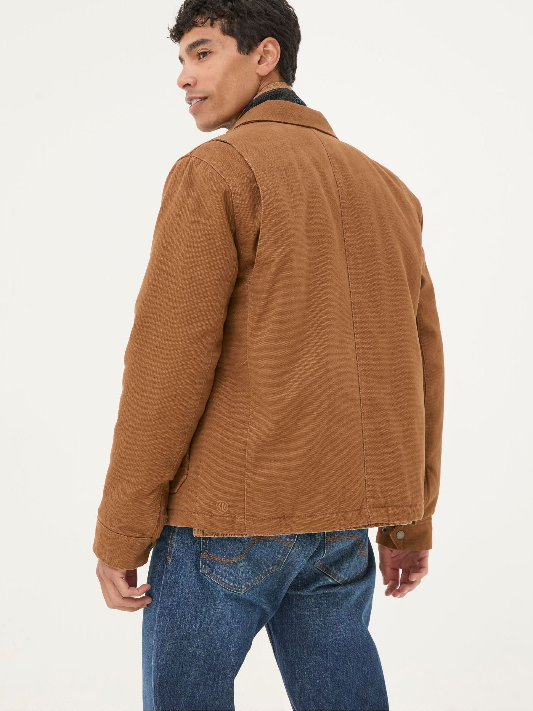 Brandon Tan Brown Canvas Jacket - Image 2 of 5