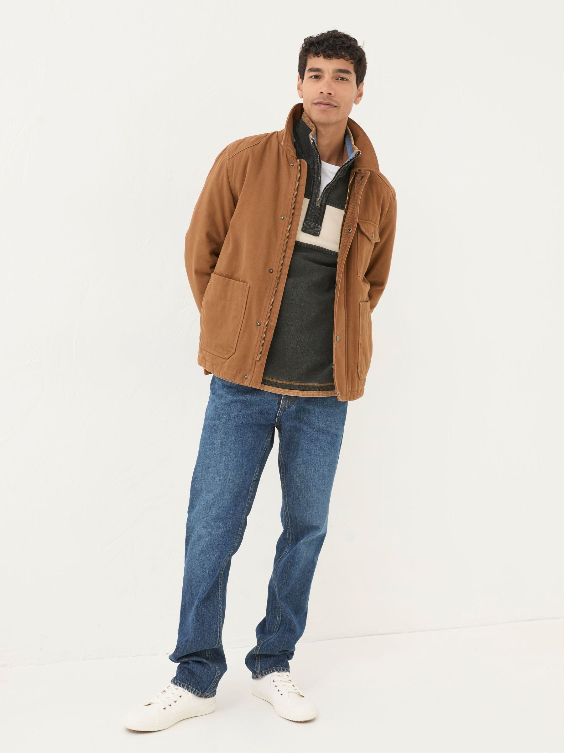 Brandon Tan Brown Canvas Jacket - Image 4 of 5