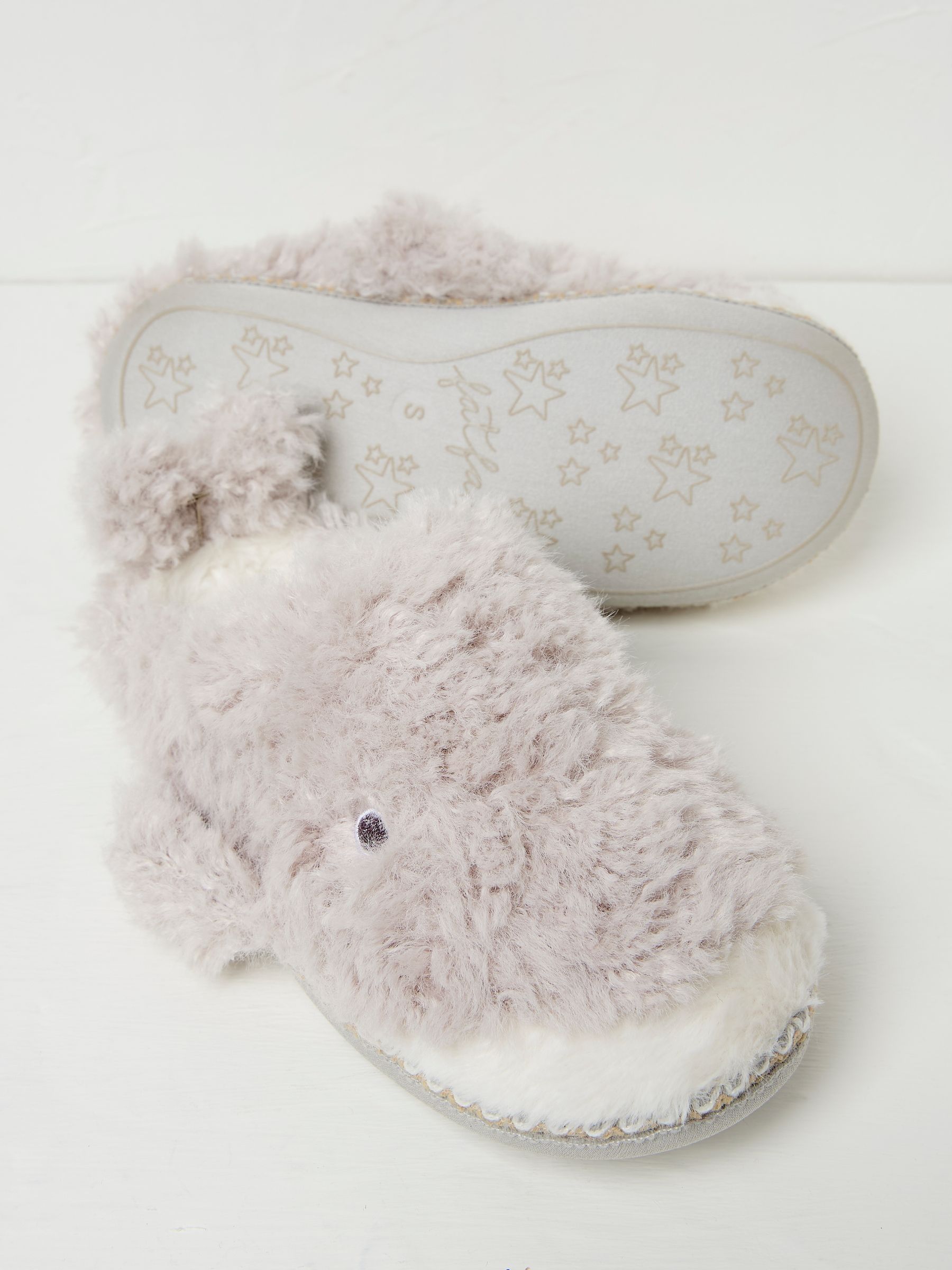 Wynn Whale Light Grey Slippers - Image 1 of 3