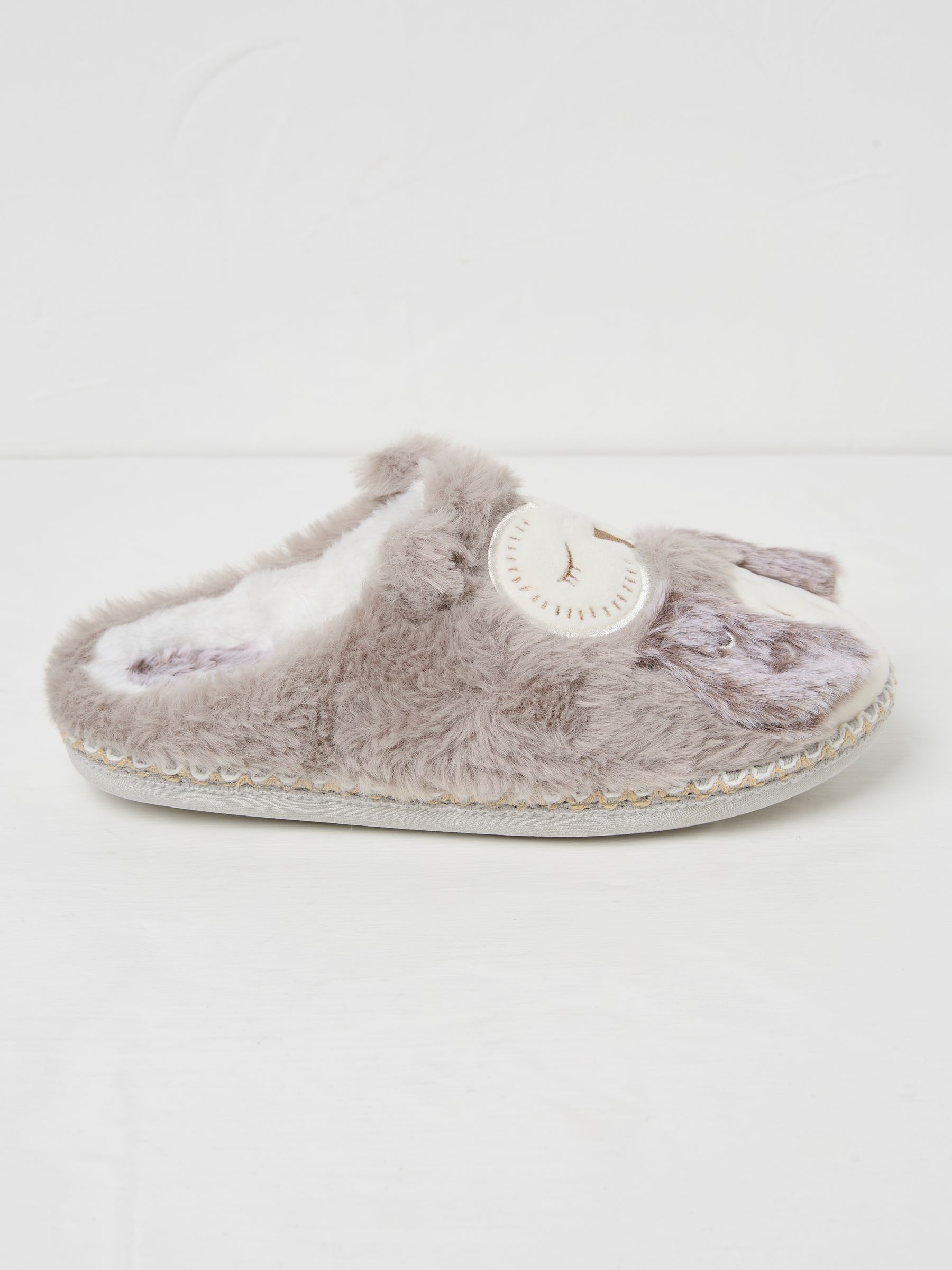 Ophelia Light Grey Ophelia Owl Slippers - Image 2 of 3
