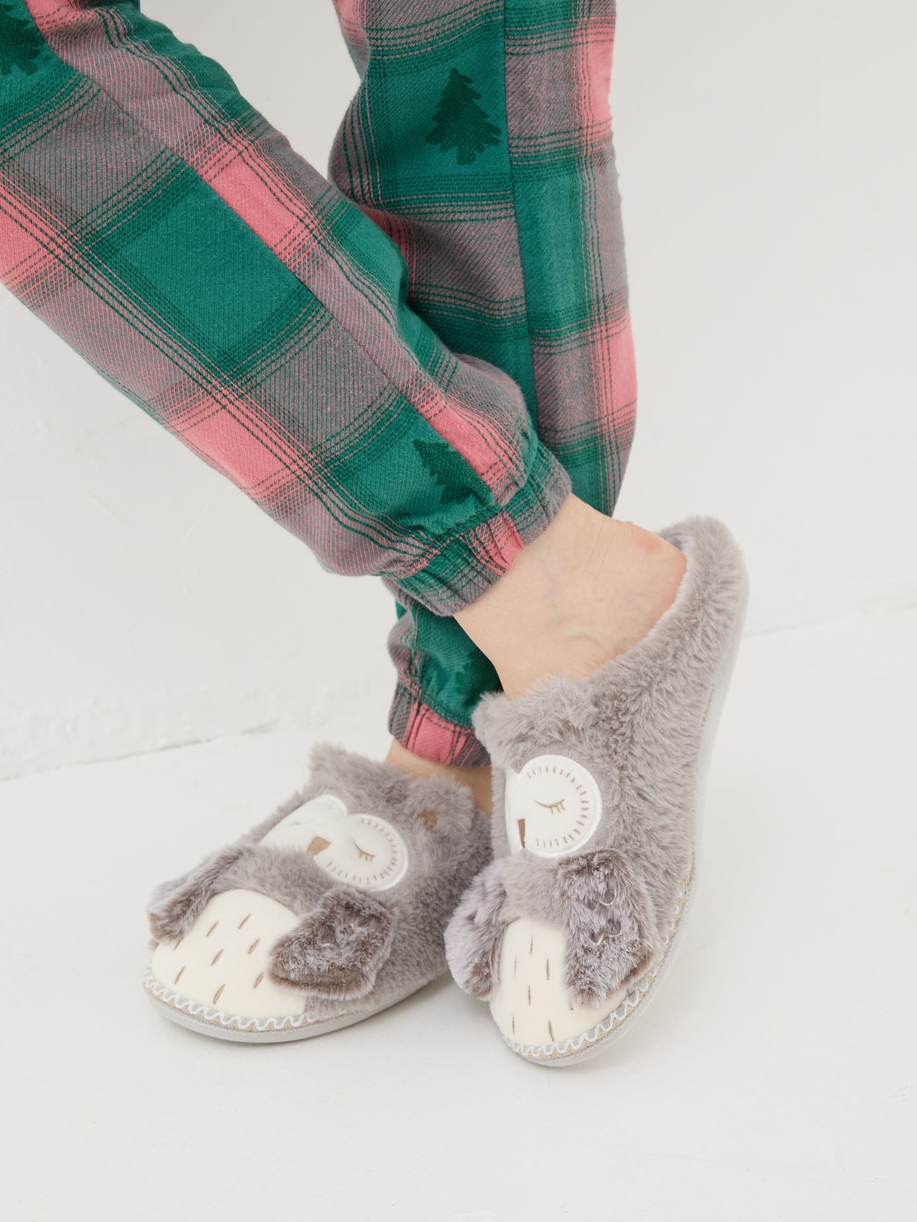 Ophelia Light Grey Ophelia Owl Slippers - Image 3 of 3