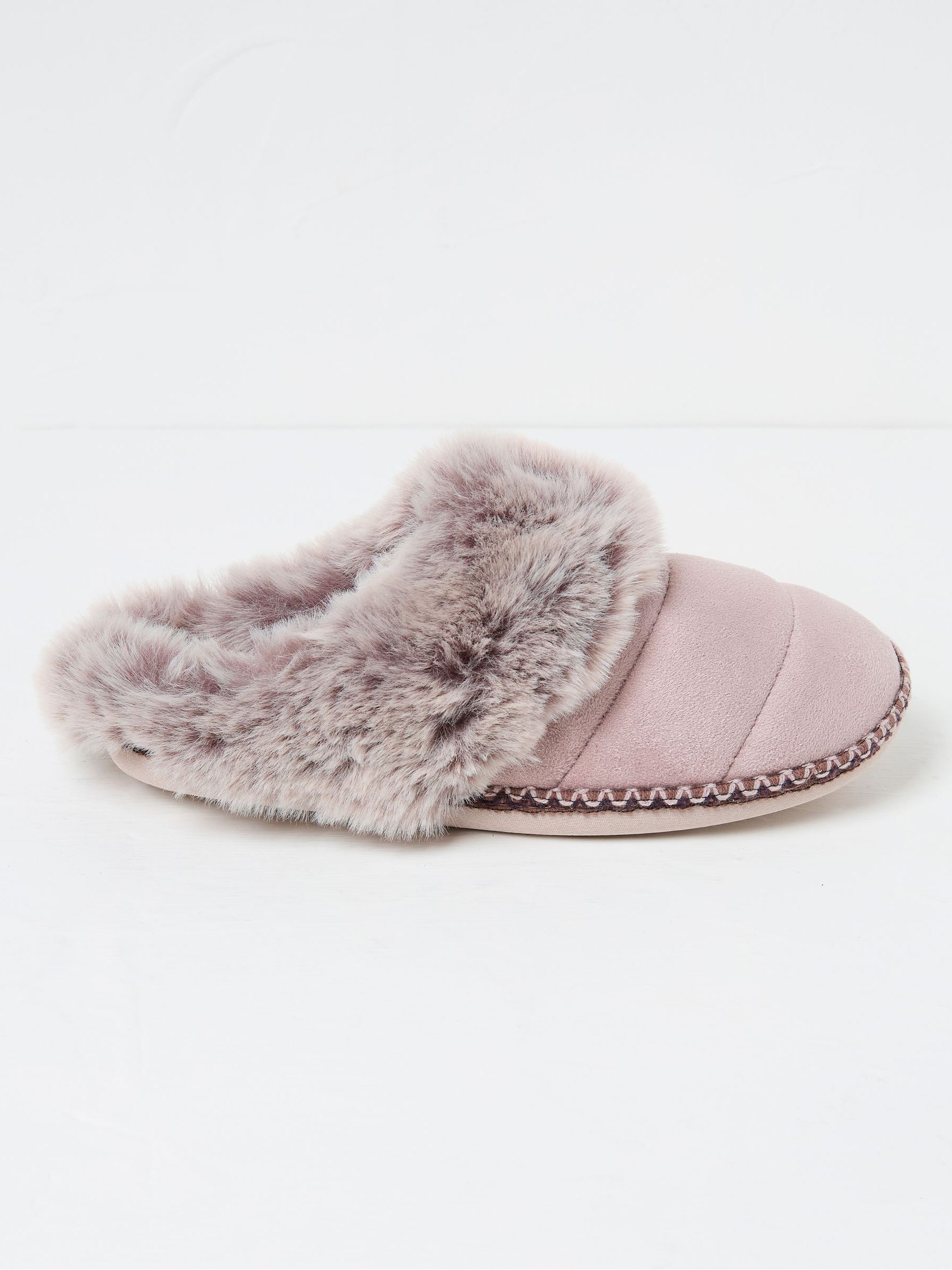 Maia Oatmeal Quilted Mule Slippers - Image 1 of 2